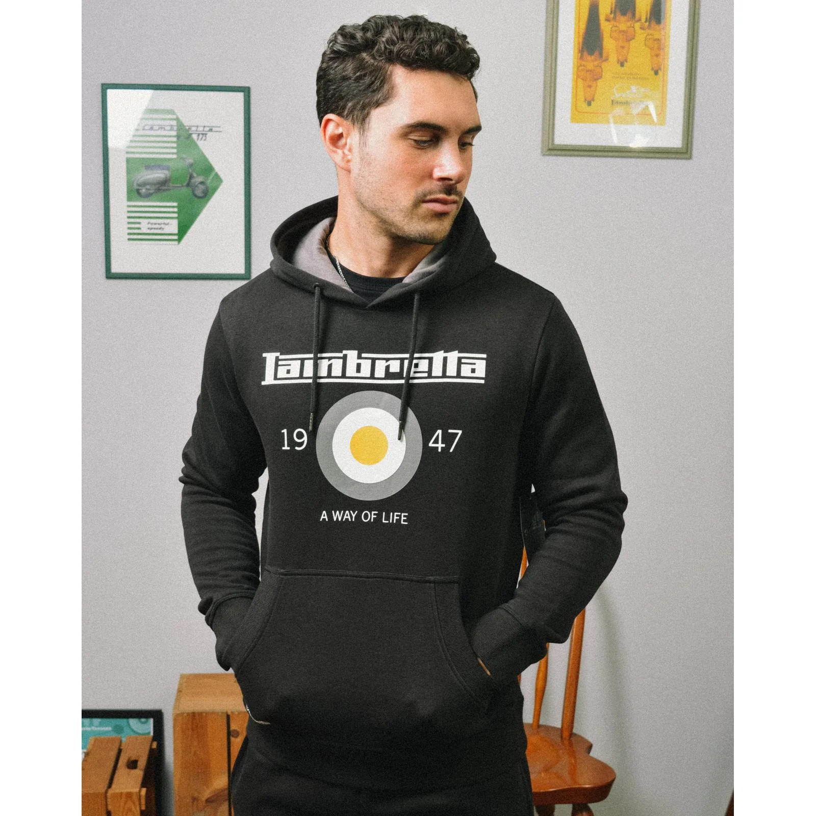 Lambretta Mens Target Pullover Hoodie - Image 10