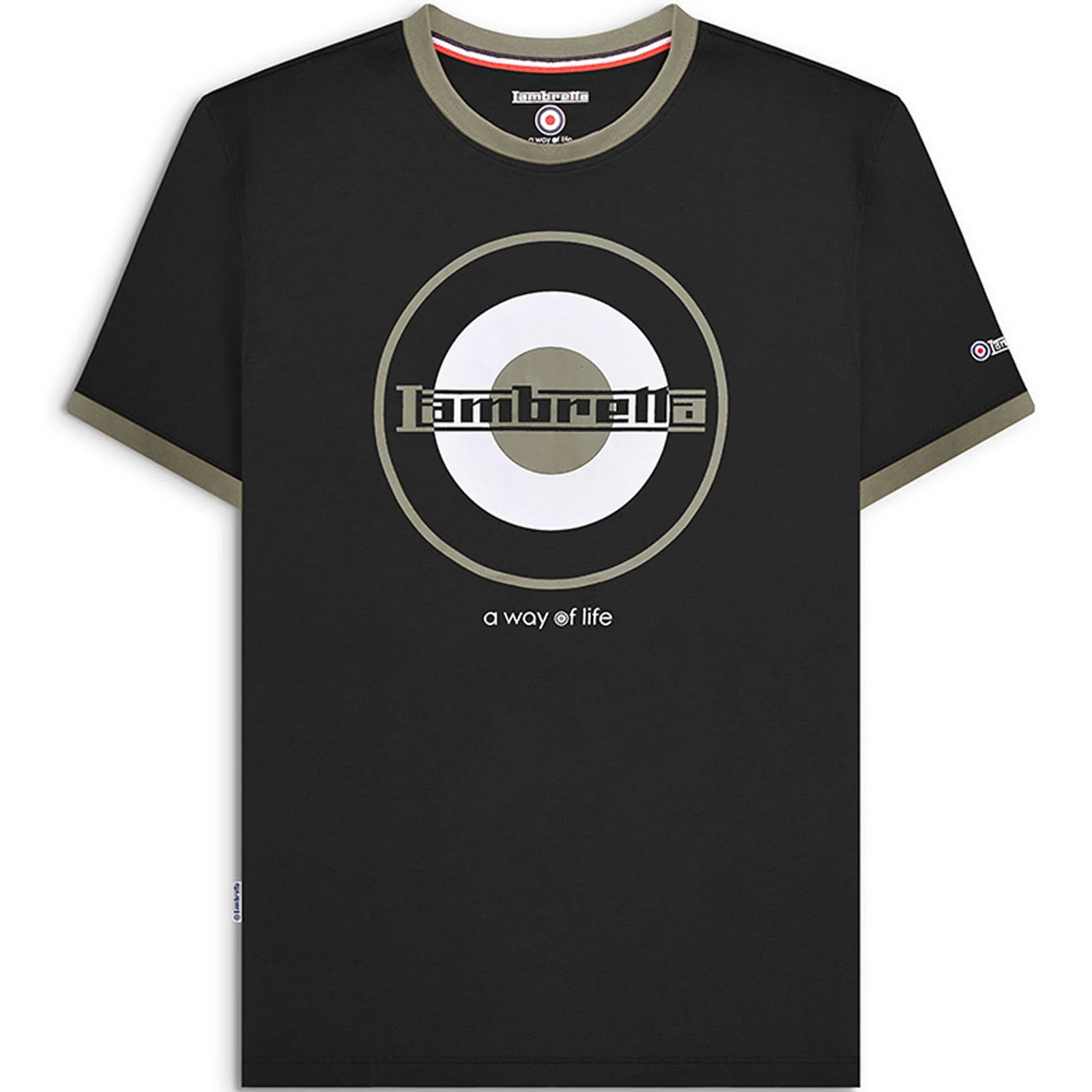 Lambretta Mens Target Ringer Short Sleeve T-Shirt - Image 2