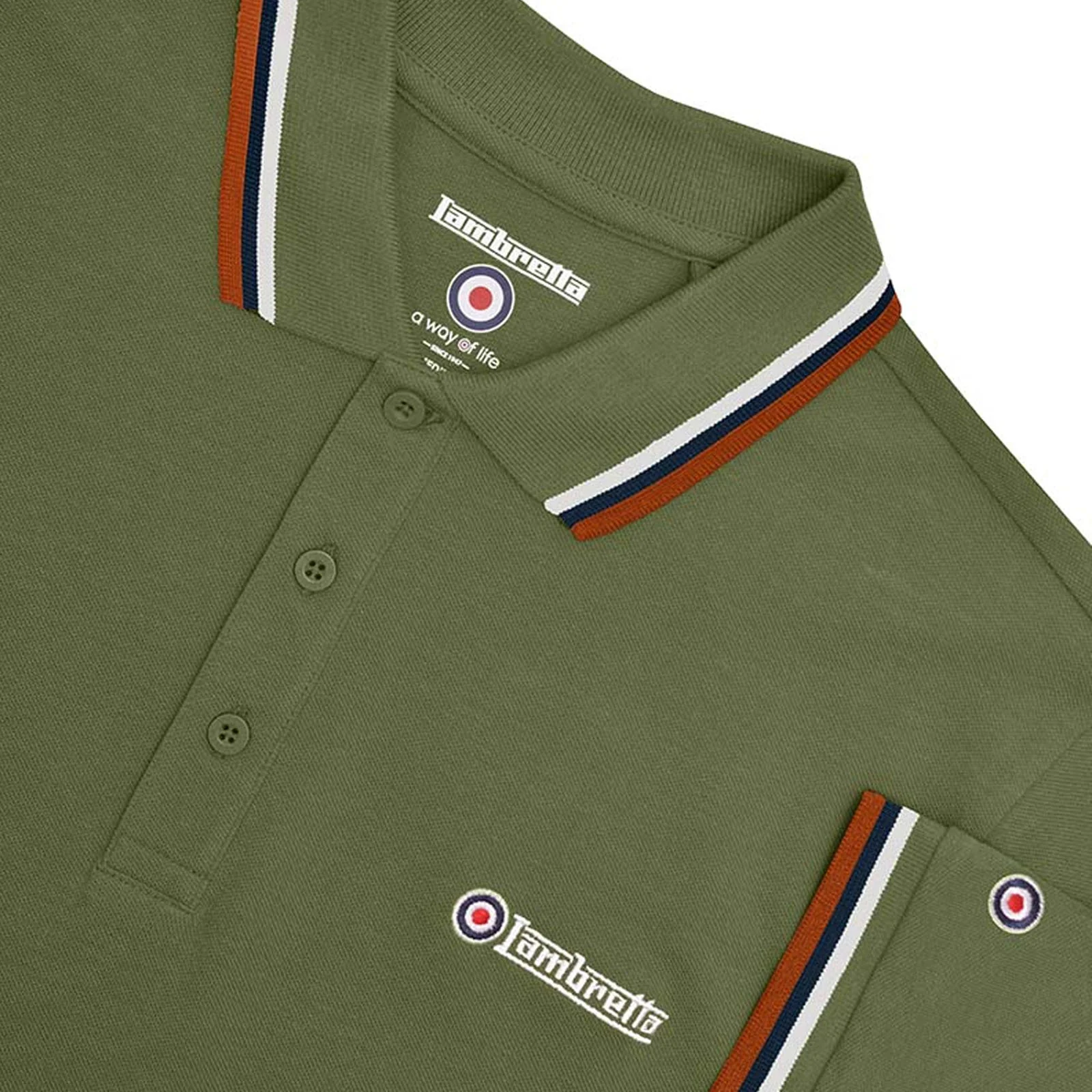 Lambretta Mens Triple Tipped Polo Shirt - Image 25