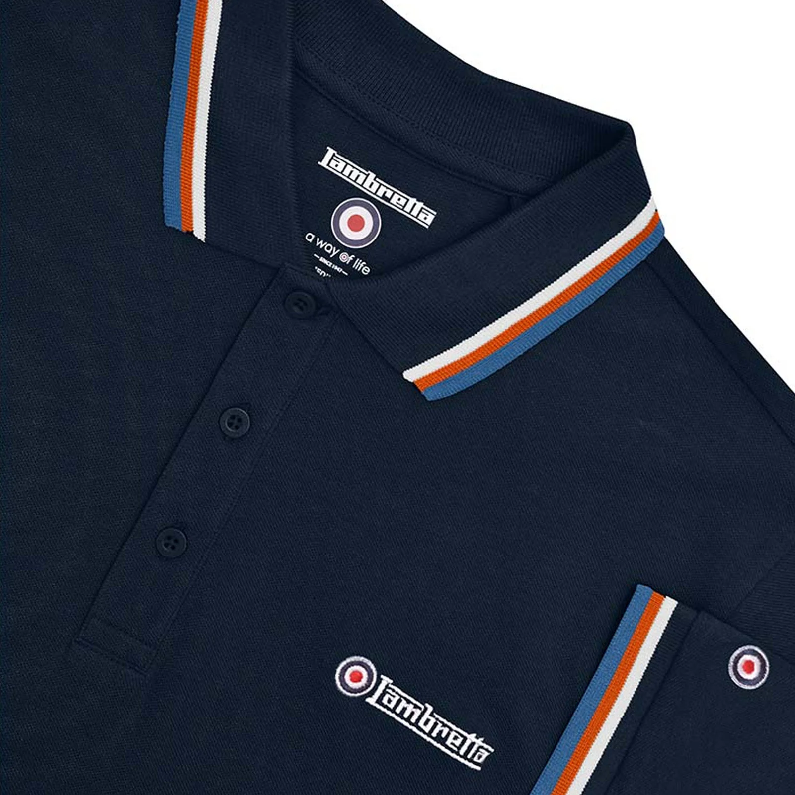 Lambretta Mens Triple Tipped Polo Shirt - Image 26