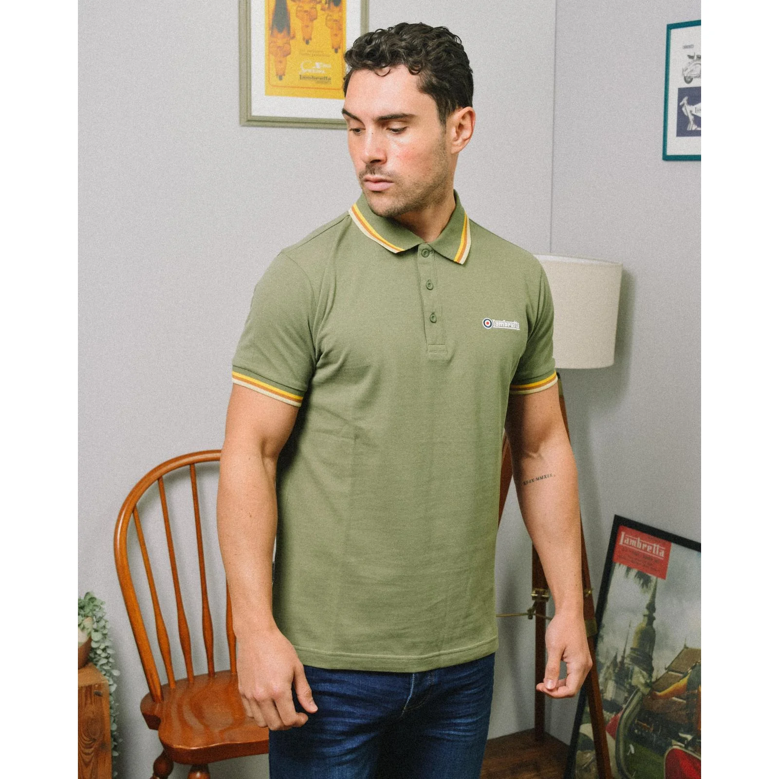 Lambretta Mens Triple Tipped Polo Shirt - Image 52