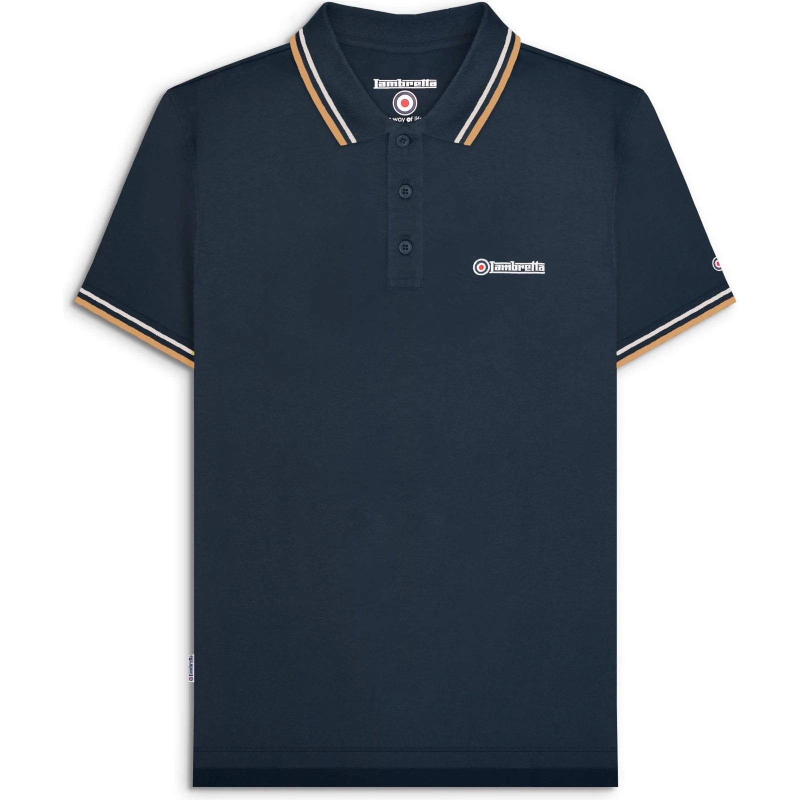 Lambretta Mens Twin Tipped Cotton Polo Shirt - Image 20
