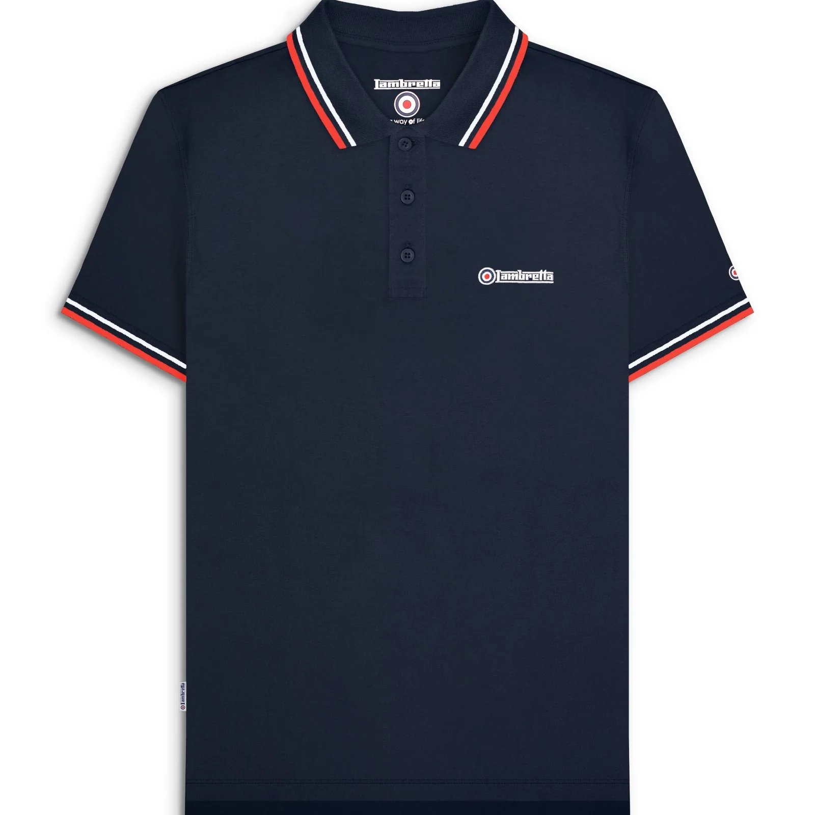 Lambretta Mens Twin Tipped Retro Polo Shirt - Image 15