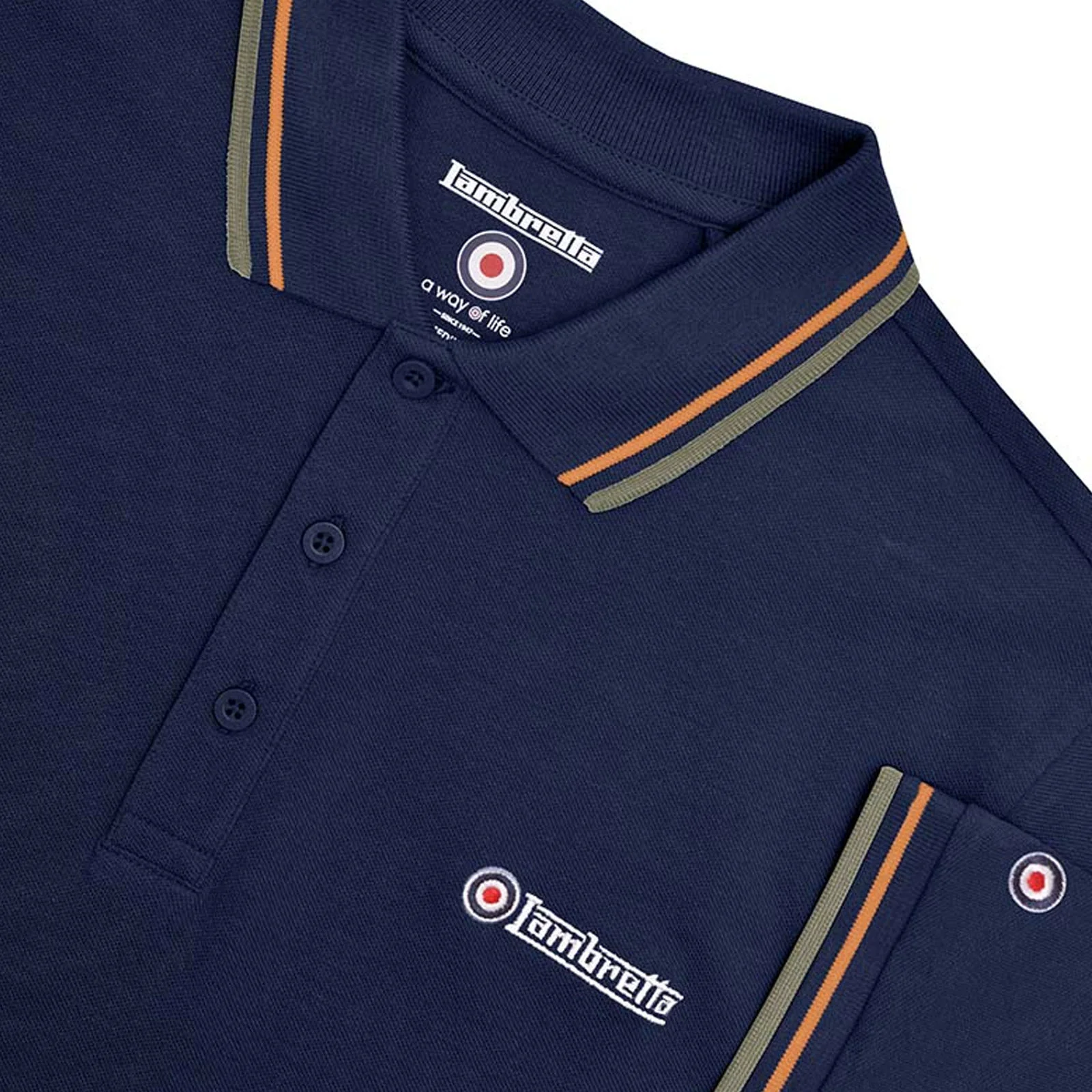 Lambretta Mens Twin Tipped Retro Polo Shirt - Image 26