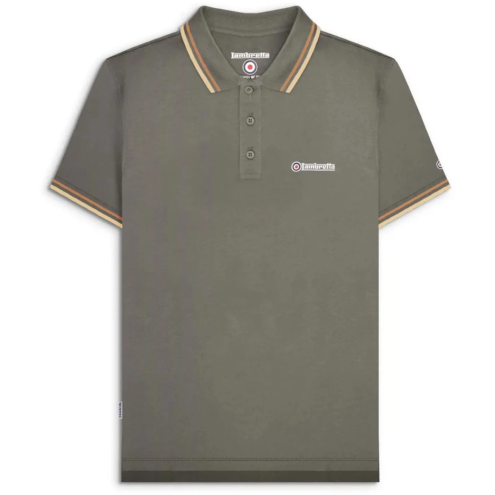 Lambretta Mens Twin Tipped Retro Polo Shirt - Image 9