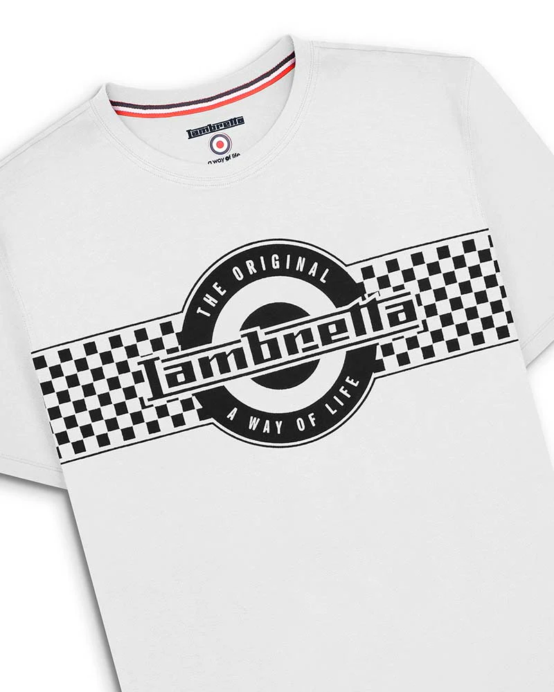Lambretta Mens Two Tone Logo  Crew Neck T-Shirt - Image 5