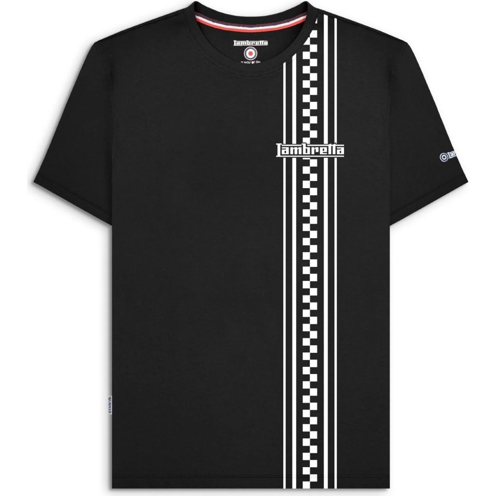 Lambretta Mens Two Tone Stripe Short Sleeve T-Shirt
