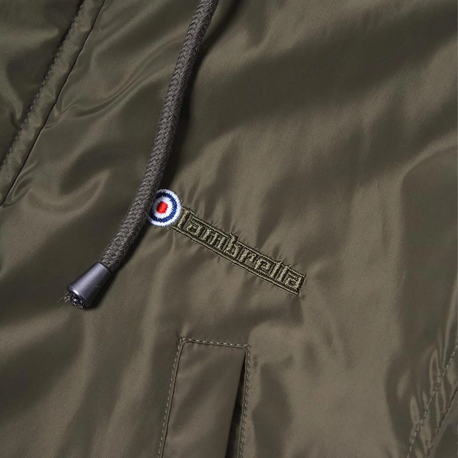 Lambretta Mens Utility Faux Fur Parka Jacket - Khaki - Image 5