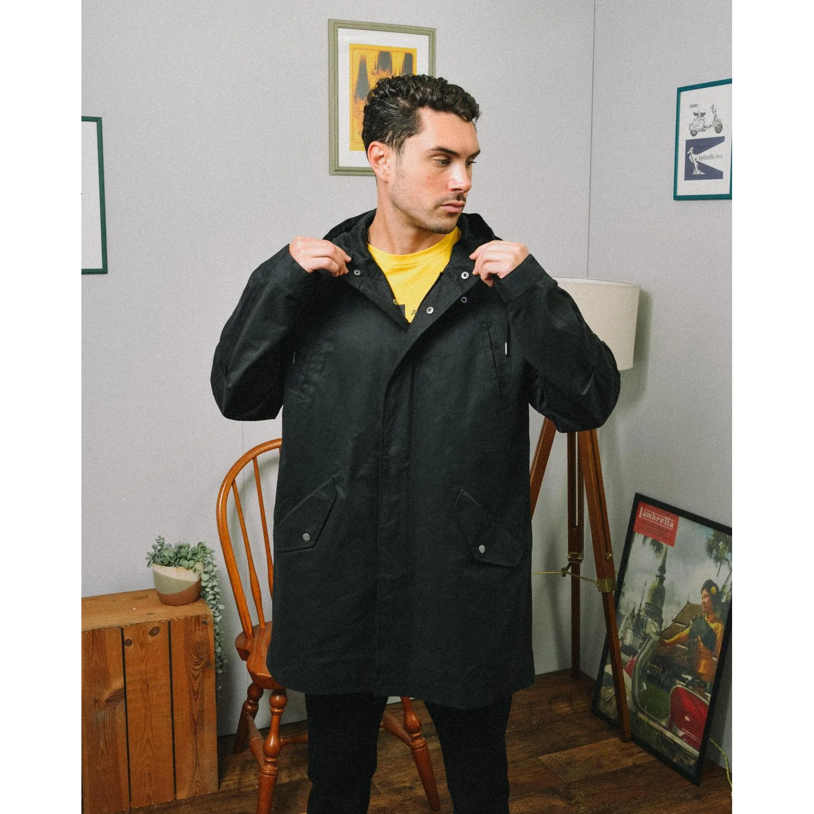 Lambretta Mens Water Resistant Parka Jacket - Image 15