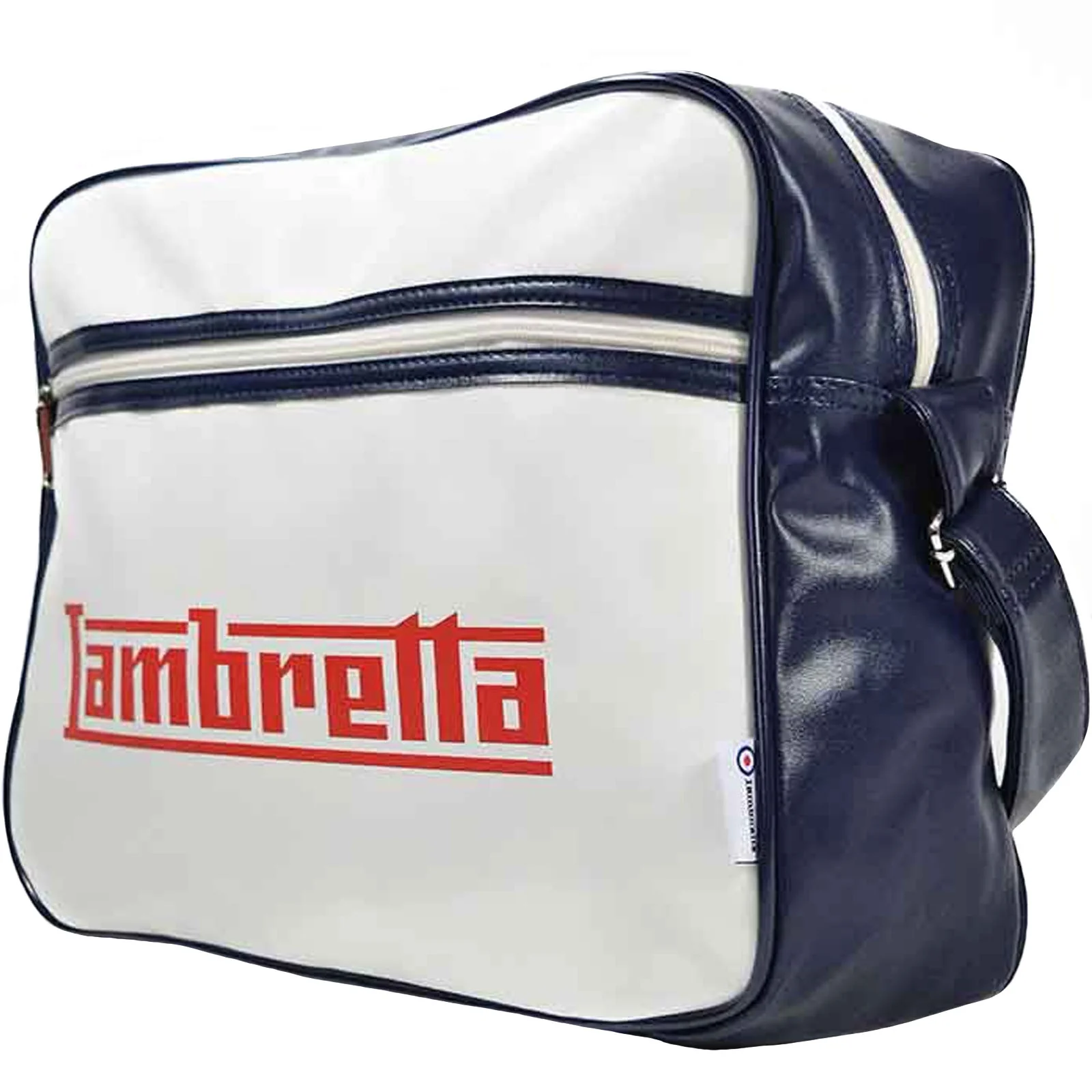 Lambretta Retro Flight Faux Leather Satchel Bag - Image 3