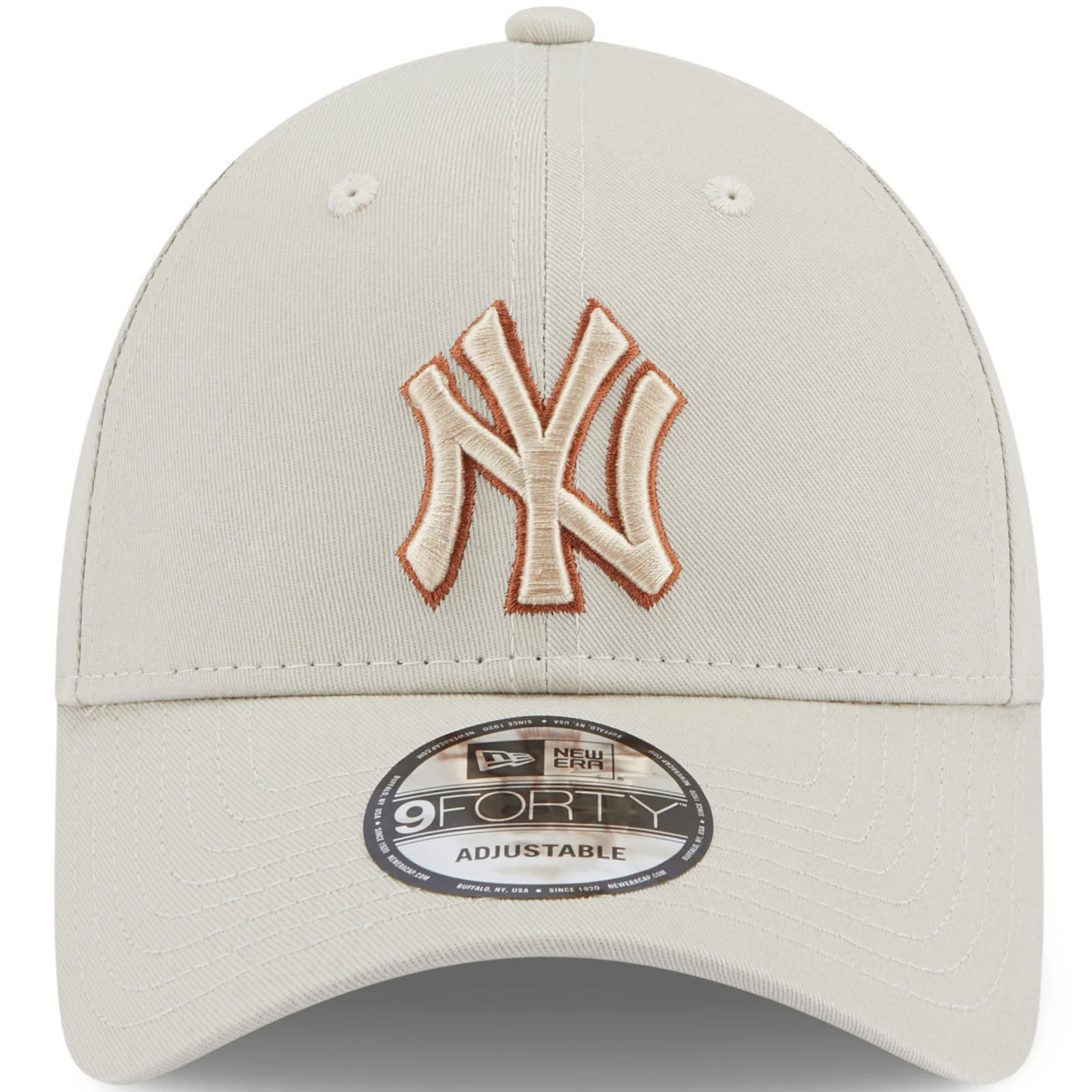 New Era Adults New York Yankees MLB 9FORTY Baseball Cap - Stone - Image 4