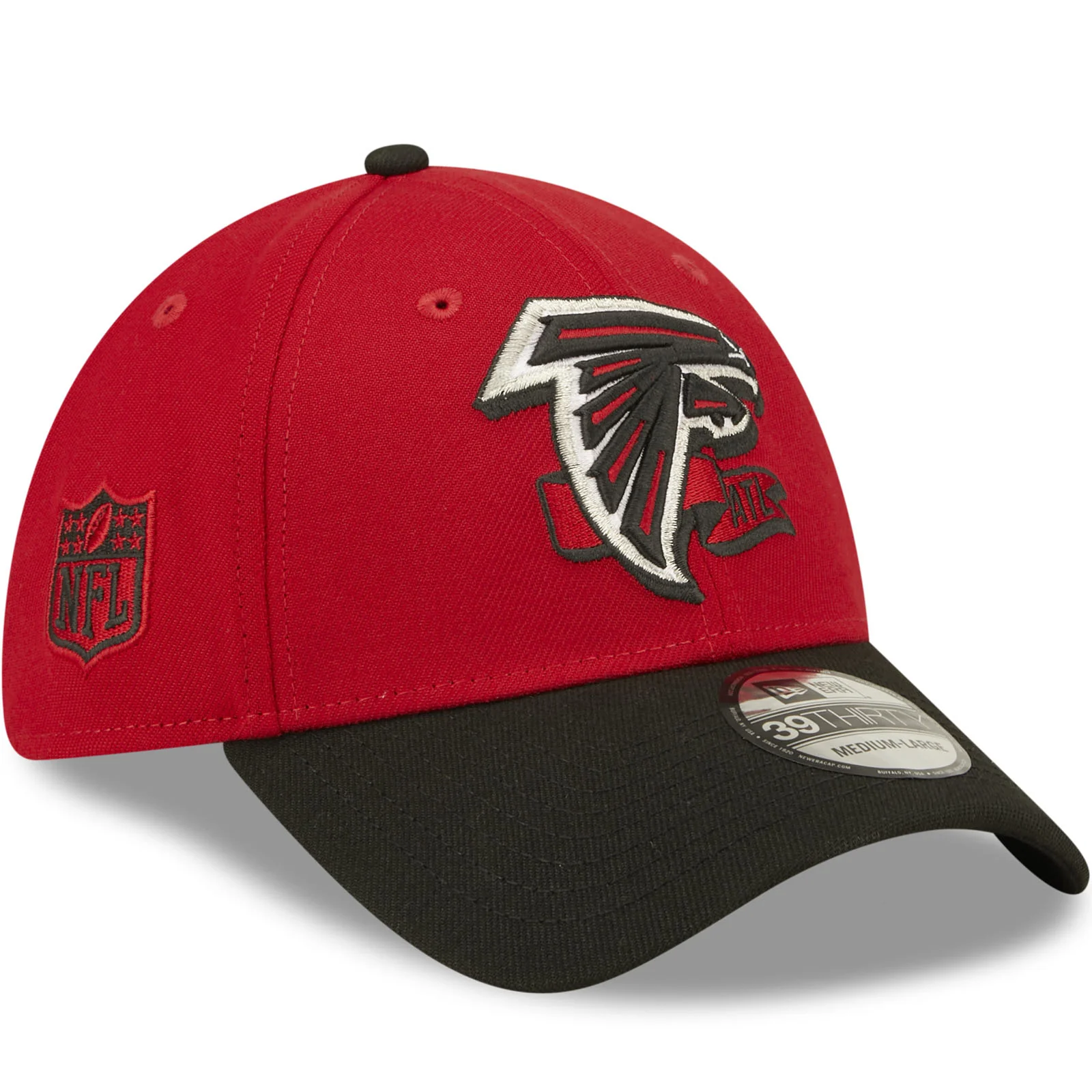 New Era Atlanta Falcons NFL 2022 Sideline 39THIRTY Baseball Cap - Red - Image 3