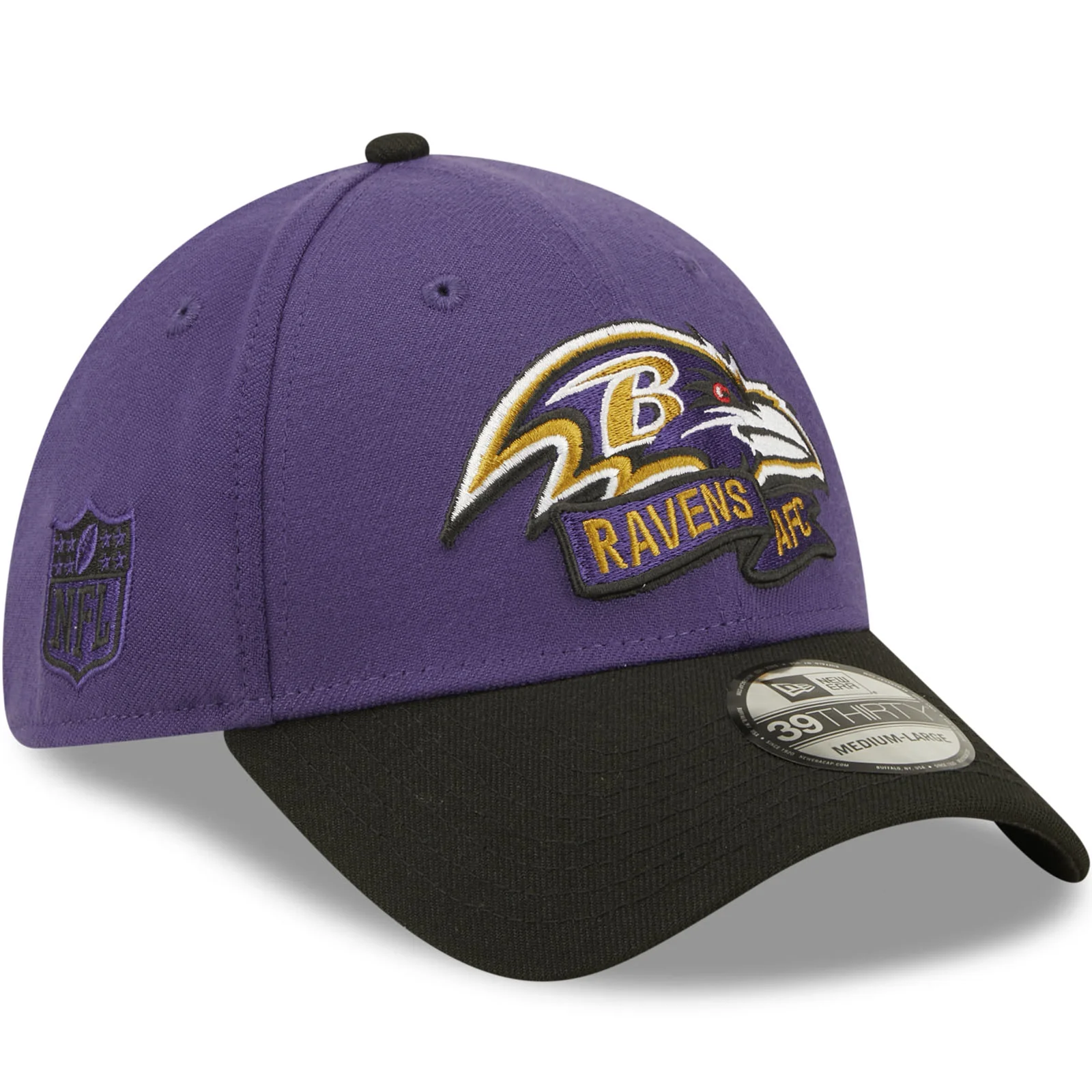 New Era Baltimore Ravens NFL 2022 Sideline 39THIRTY Baseball Cap - Purple - Image 3