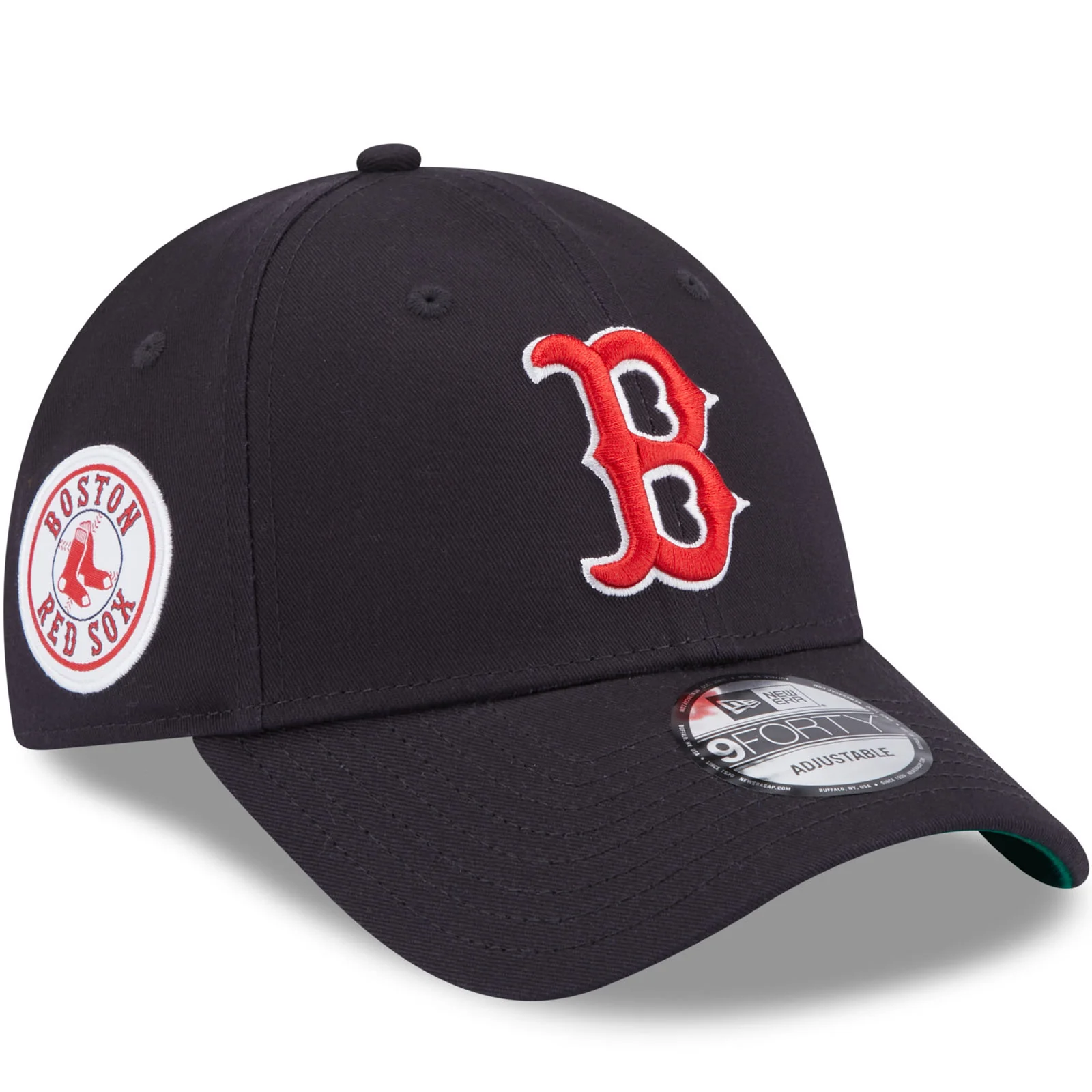 New Era Boston Red Sox Team Side Patch 9FORTY Cap - Black - Image 3