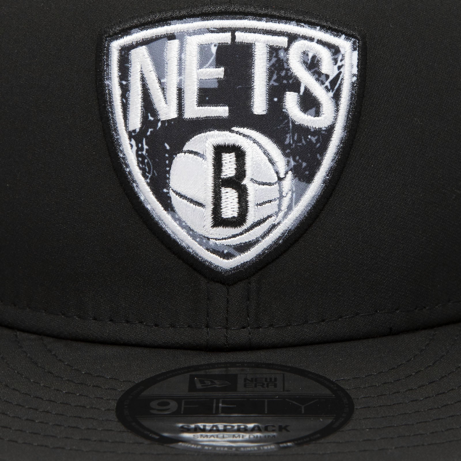 New Era Brooklyn Nets Print Infill 9FIFTY Snapback Cap  - Black - Image 6