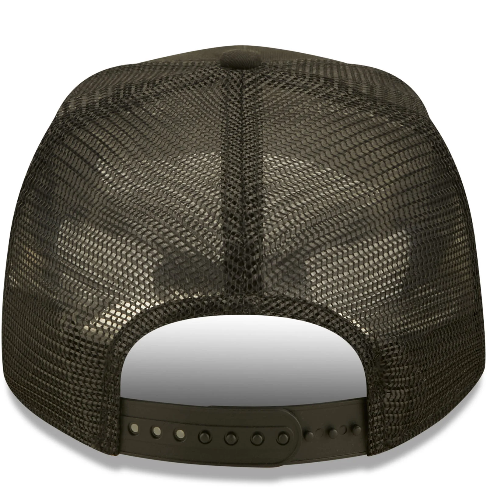 New Era Chicago Bulls Logo Overlay A-Frame Snapback Trucker Cap - Black - Image 2