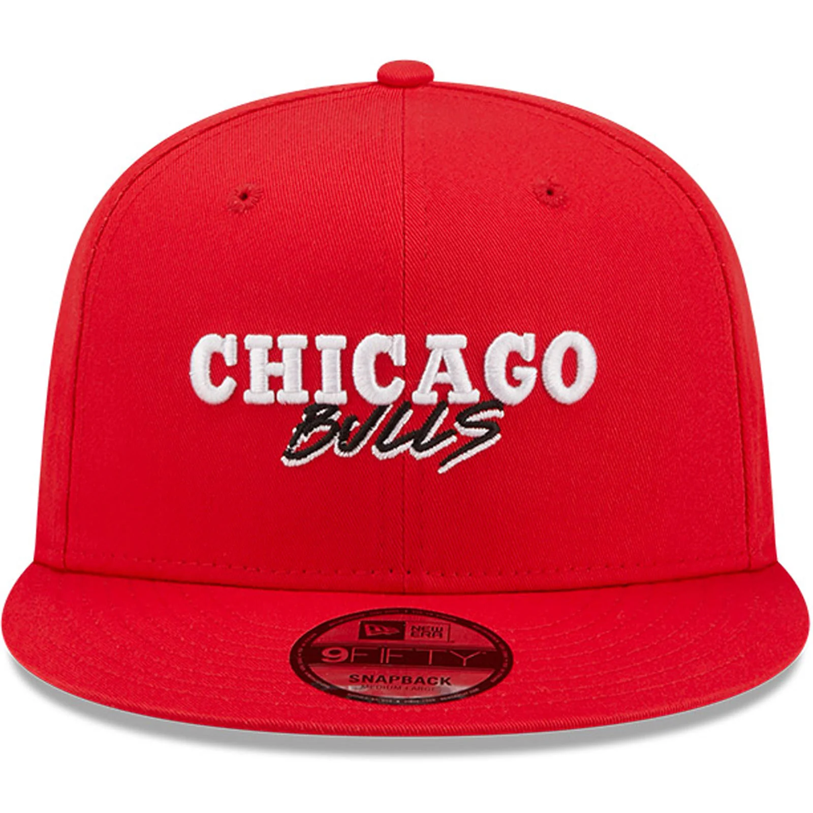 New Era Chicago Bulls NBA Script Team 9FIFTY Baseball Cap - Red - Image 4