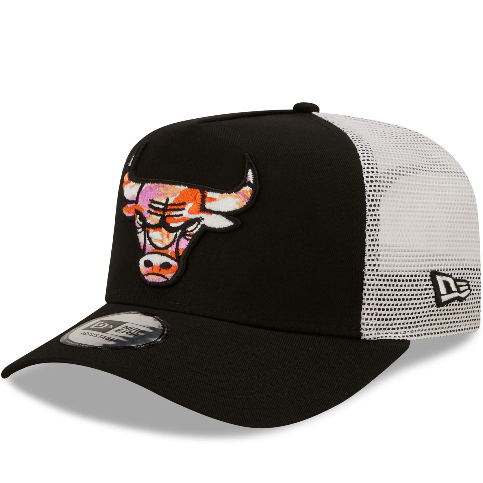New Era Chicago Bulls Seasonal Infill A-Frame Snapback Trucker Cap - Black
