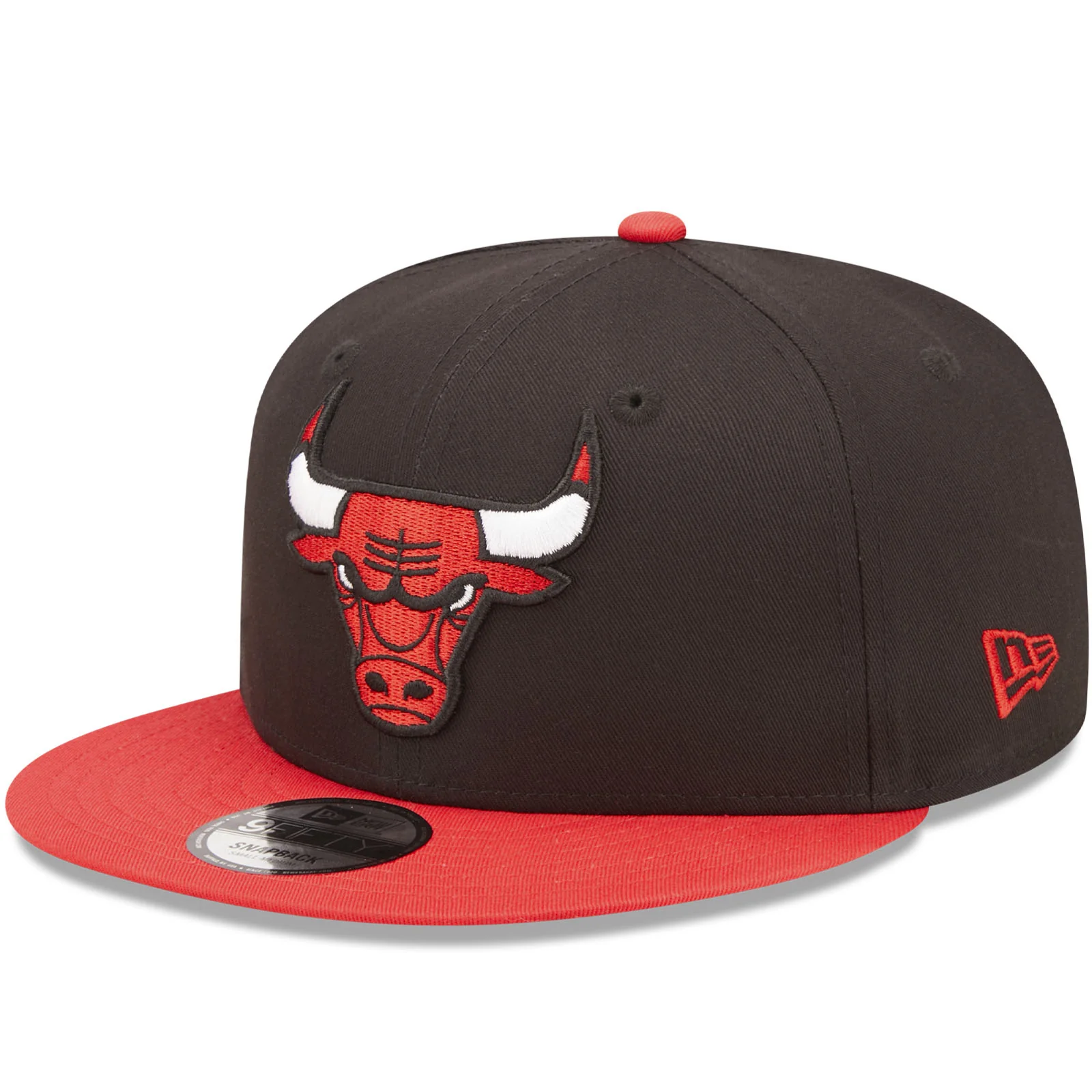 New Era Chicago Bulls Team Patch Snapback 9FIFTY Cap  - Black
