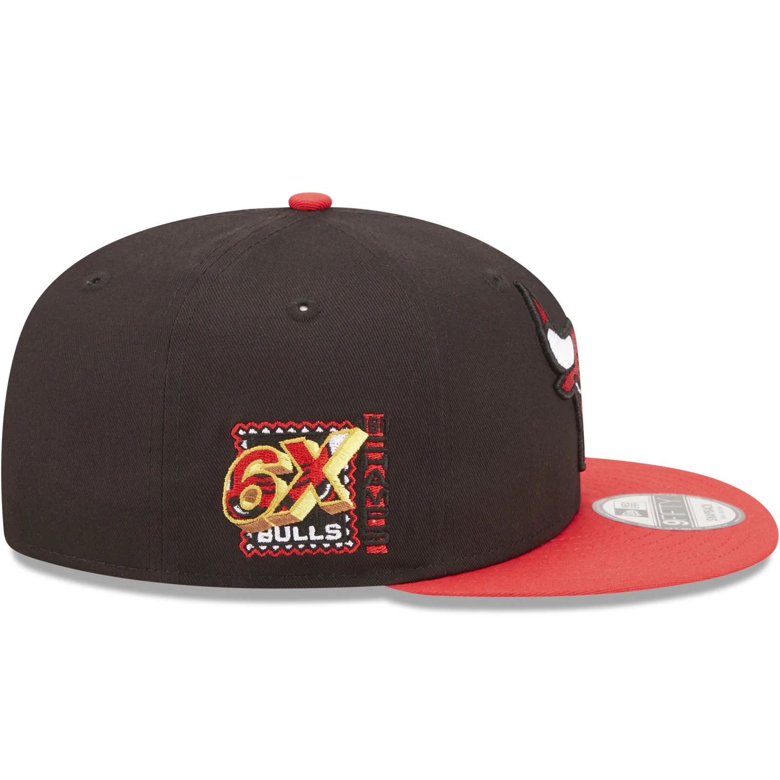 New Era Chicago Bulls Team Patch Snapback 9FIFTY Cap  - Black - Image 5