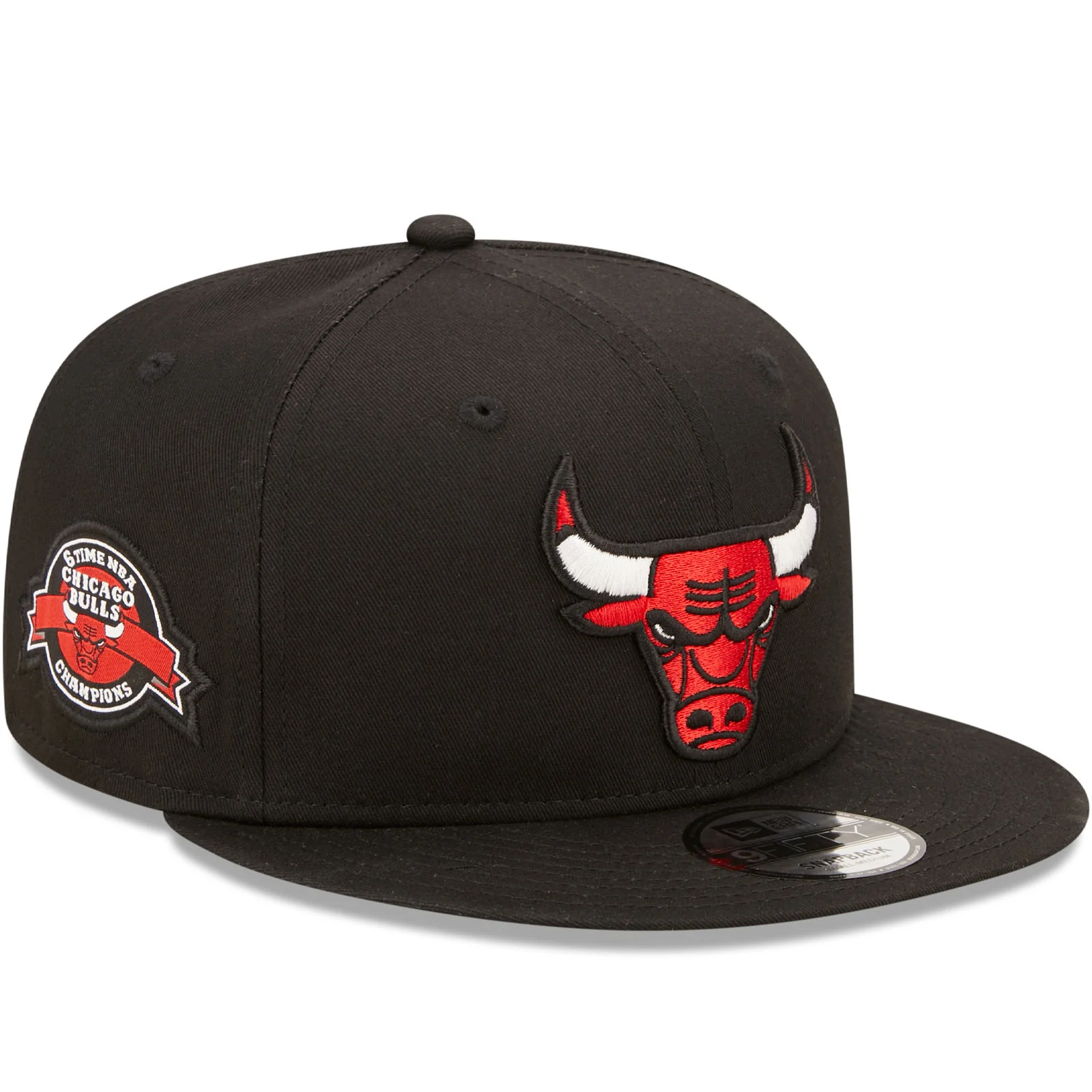 New Era Chicago Bulls Team Side Patch 9FIFTY Snapback Cap - Black - Image 3