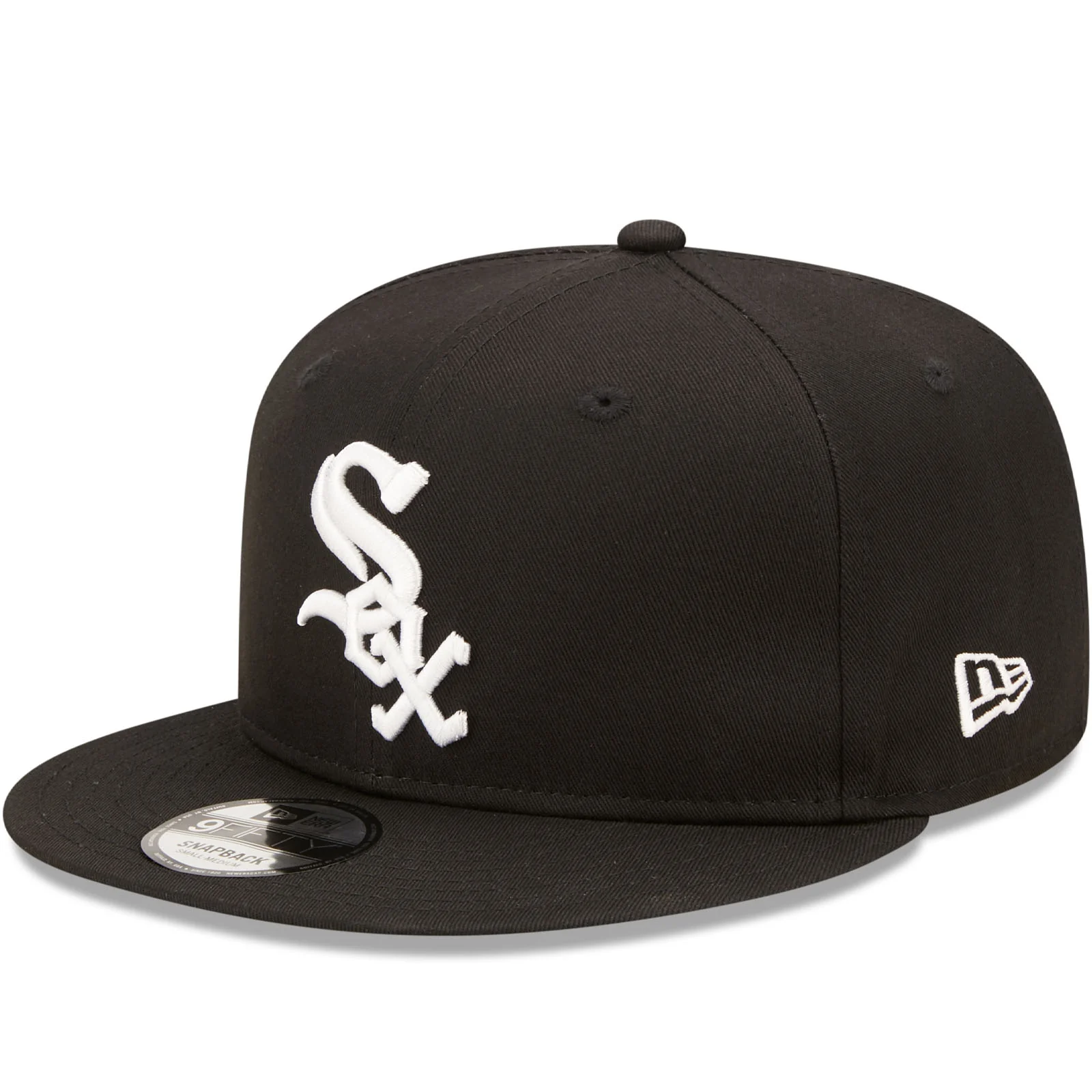 New Era Chicago White Sox Team Side Patch 9FIFTY Snapback Cap - Black