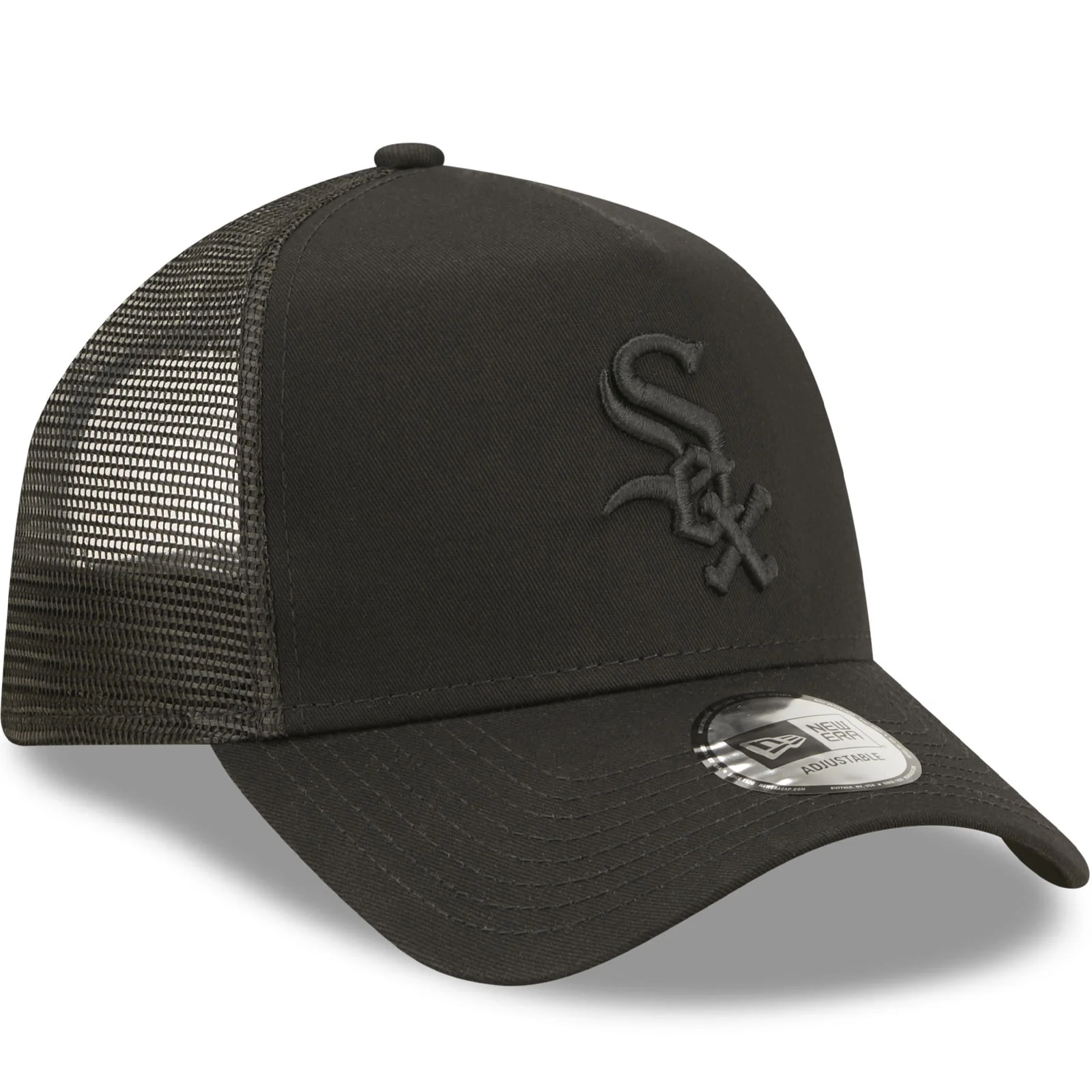 New Era Chicago White Sox Tonal Mesh 9FORTY Trucker Cap - Black - Image 3