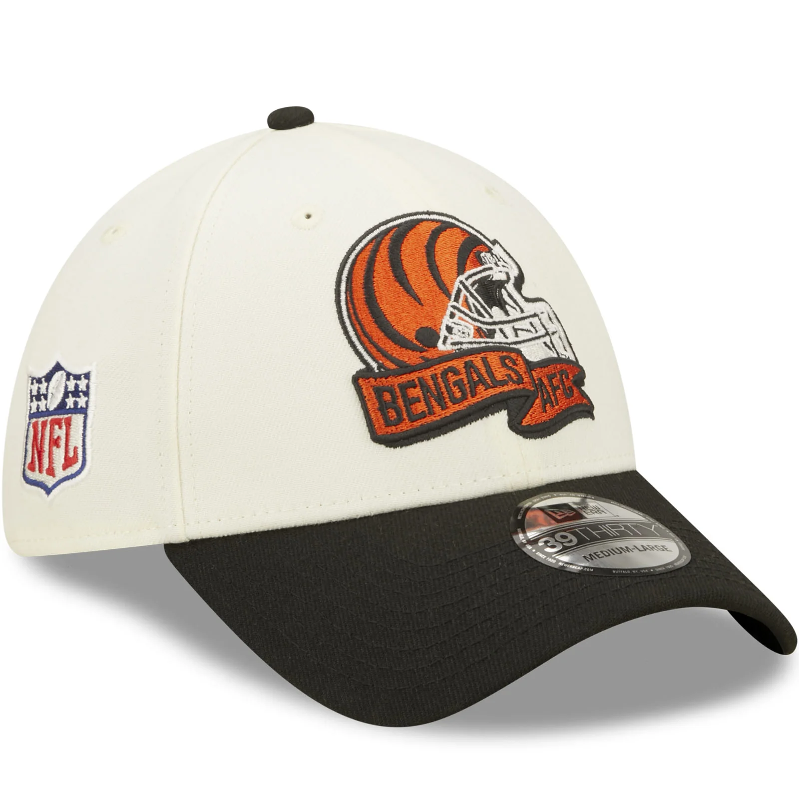 New Era Cincinnati Bengals NFL 39THIRTY Sideline 2022 Baseball Cap - White - Image 3