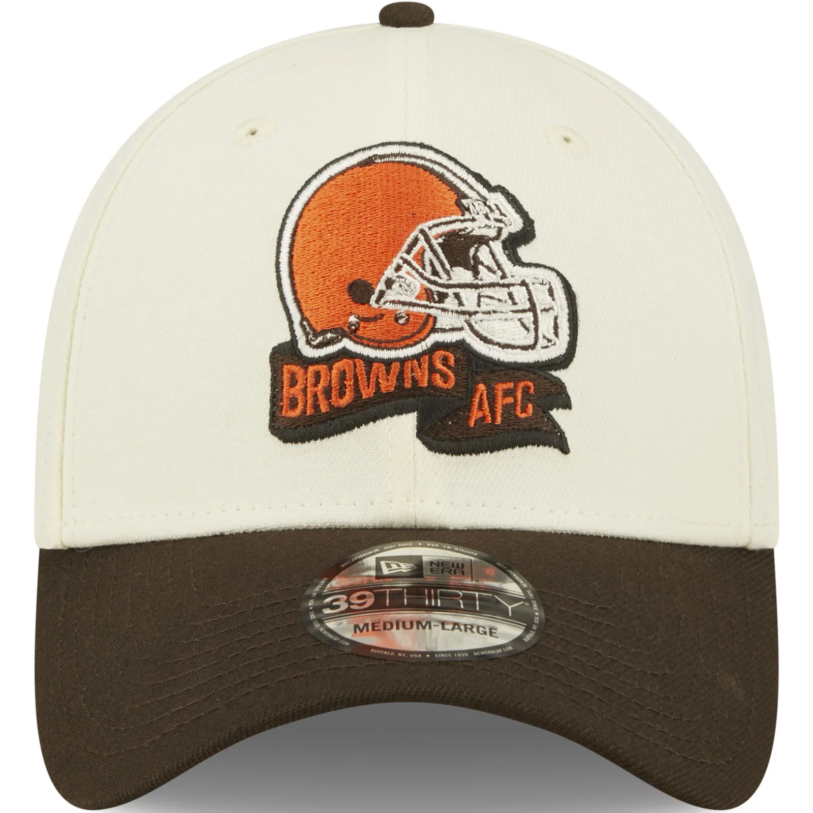 New Era Cleveland Browns NFL 39THIRTY Sideline 2022 Baseball Cap - White - Image 4
