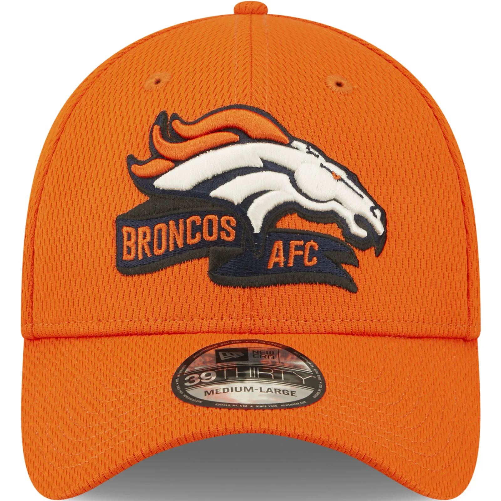 New Era Denver Broncos NFL 39THIRTY Sideline Coach 2022 Baseball Cap Orange - Image 4