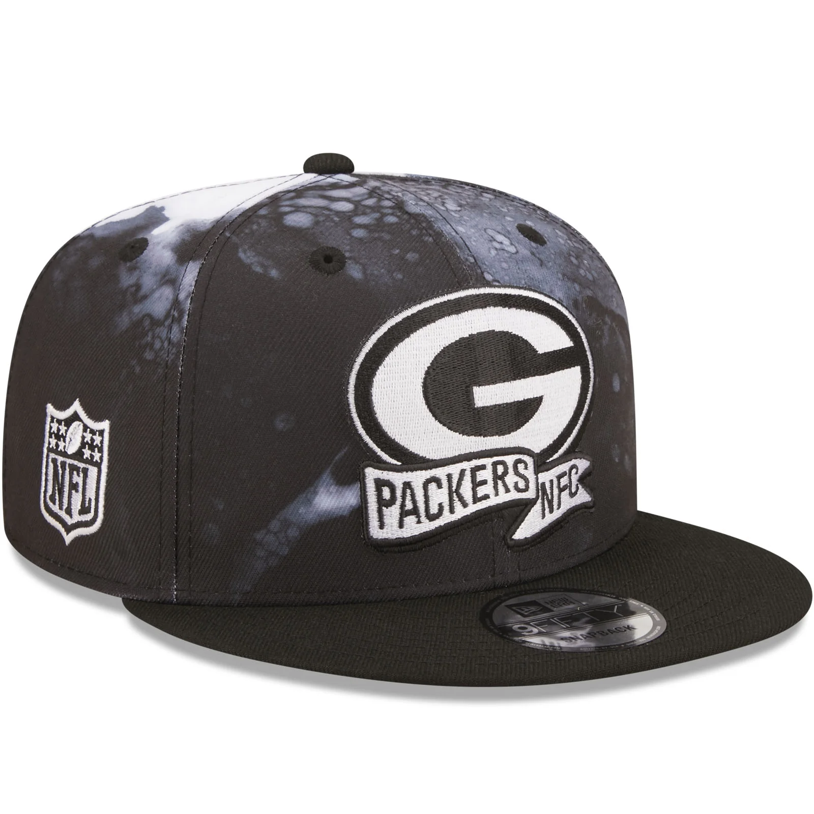 New Era Green Bay Packers NFL 9FIFTY 2022 Sideline Ink Baseball Cap Black - Image 3