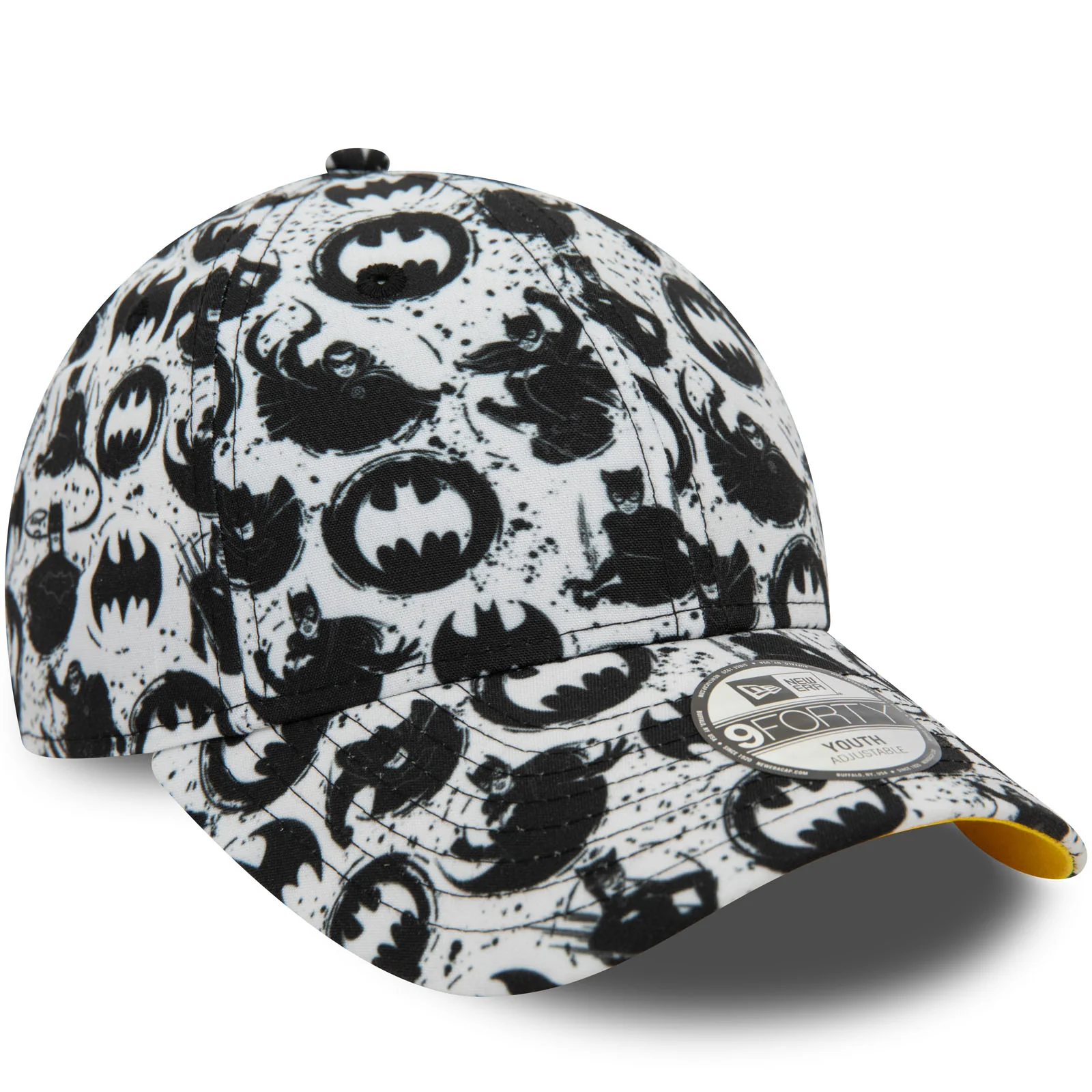 New Era Kids Batman All Over Print 9FORTY Baseball Cap - Black/White - Image 3