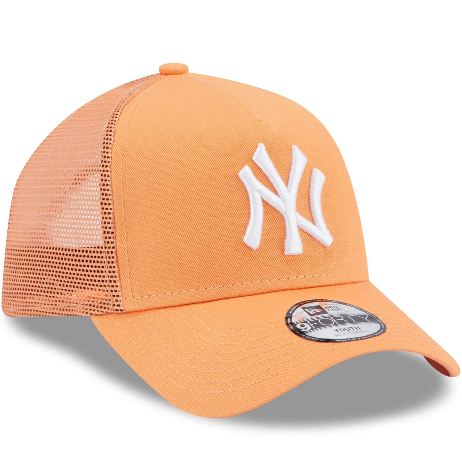 New Era Kids Los Angeles Dodgers 9FORTY MLB Snapback Trucker Cap - Orange - 6-12 Yrs - Image 3
