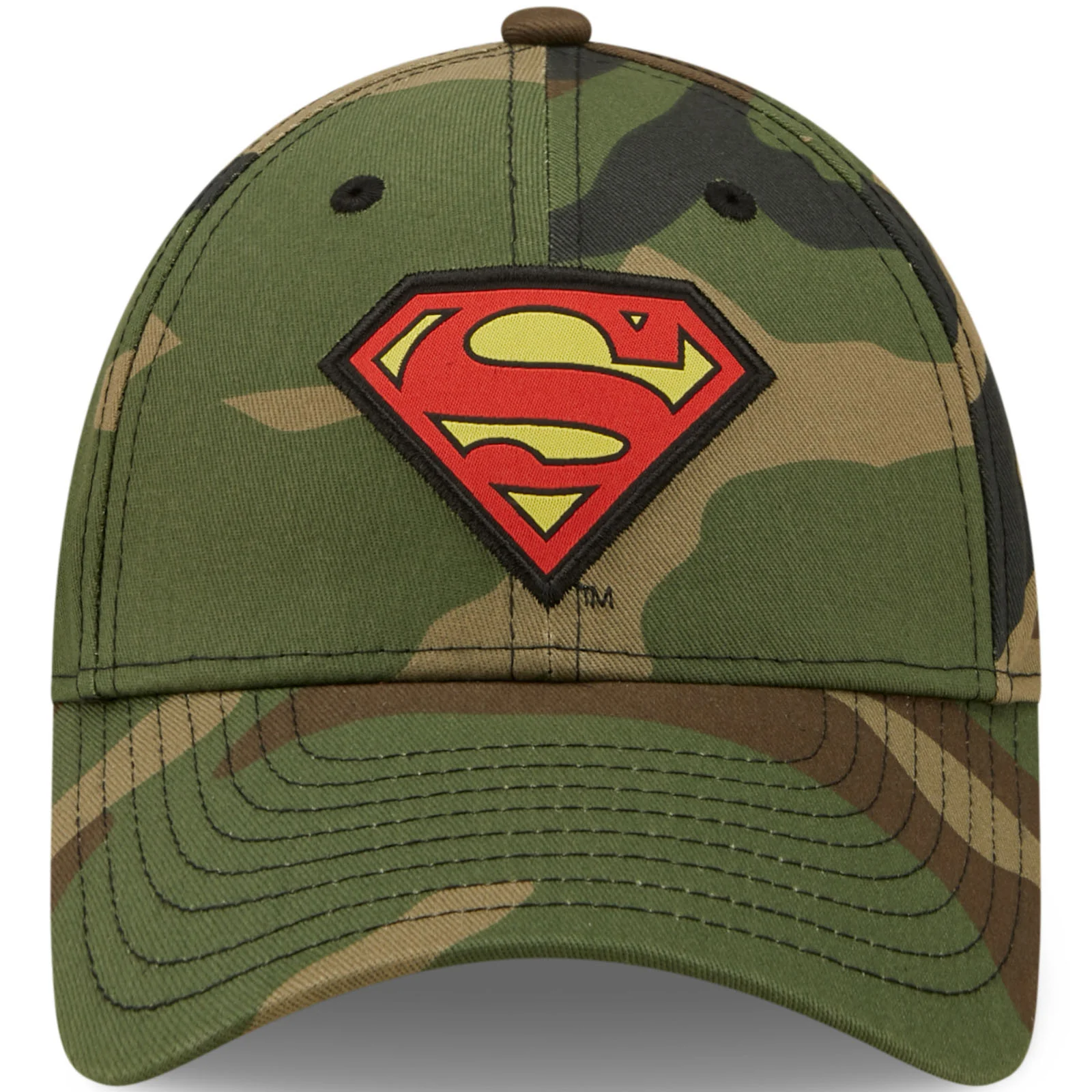 New Era Kids Superman Badge 9FORTY Adjustable Baseball Cap - Green Camo - Image 4