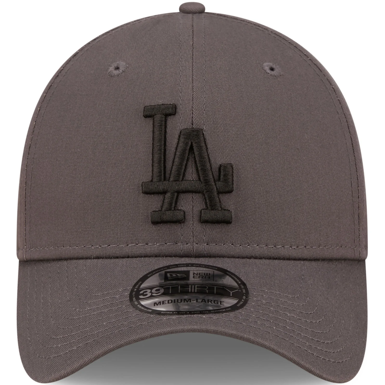 New Era LA Dodgers League Essential 39THIRTY Stretch Fit Cap - Grey - Image 4
