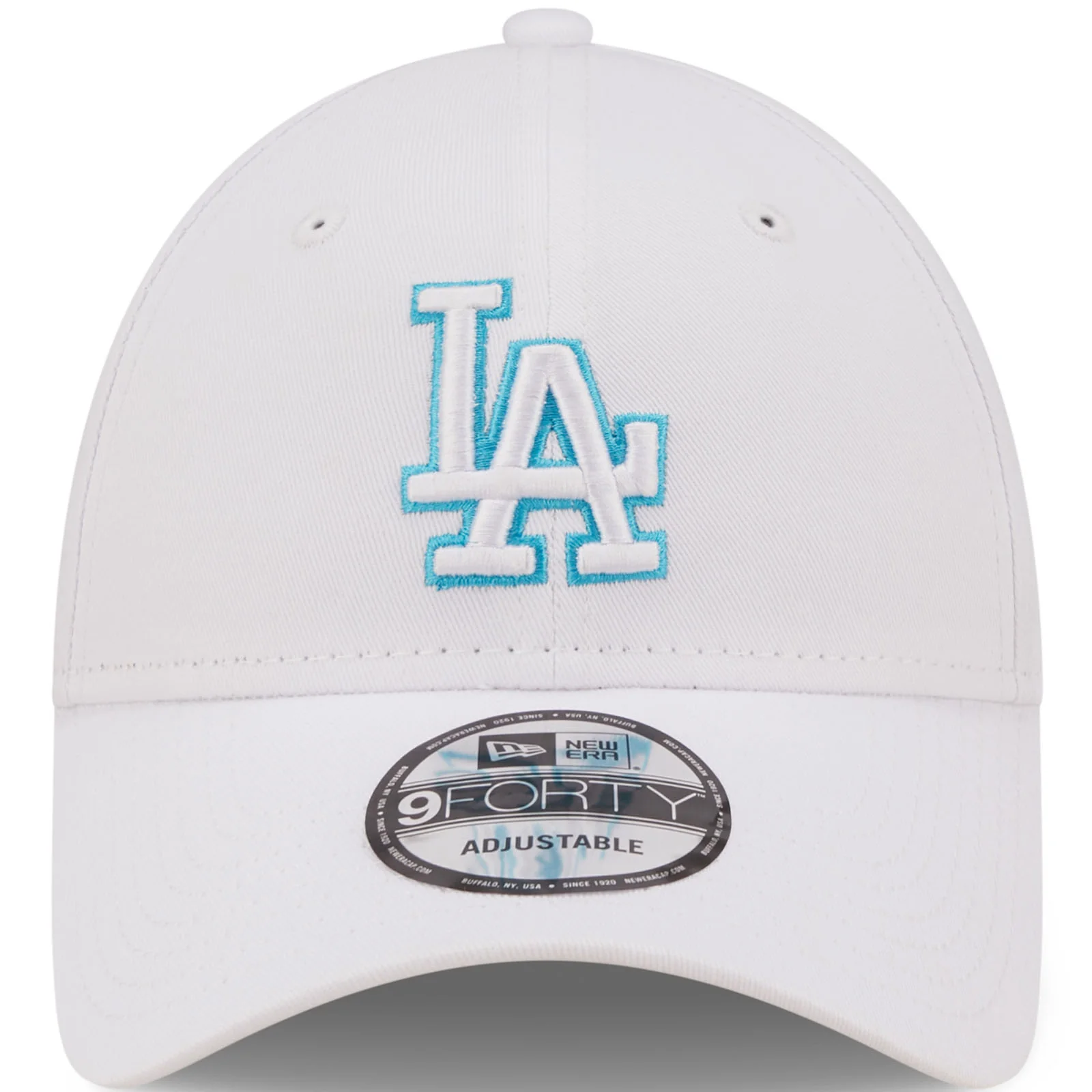 New Era LA Dodgers Neon Outline 9FORTY Cap - White - Image 4