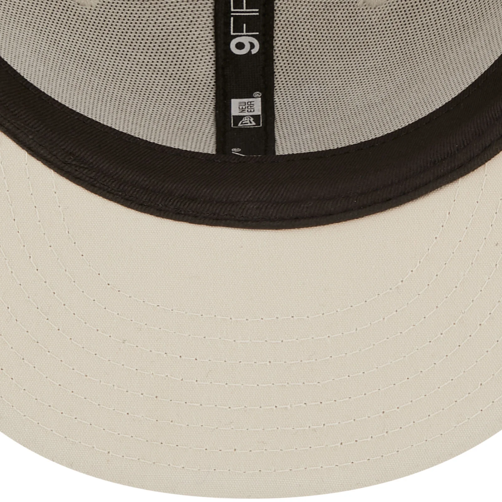 New Era LA Dodgers Repreve 9FIFTY Flat Visor Snapback Cap - Cream - Image 5