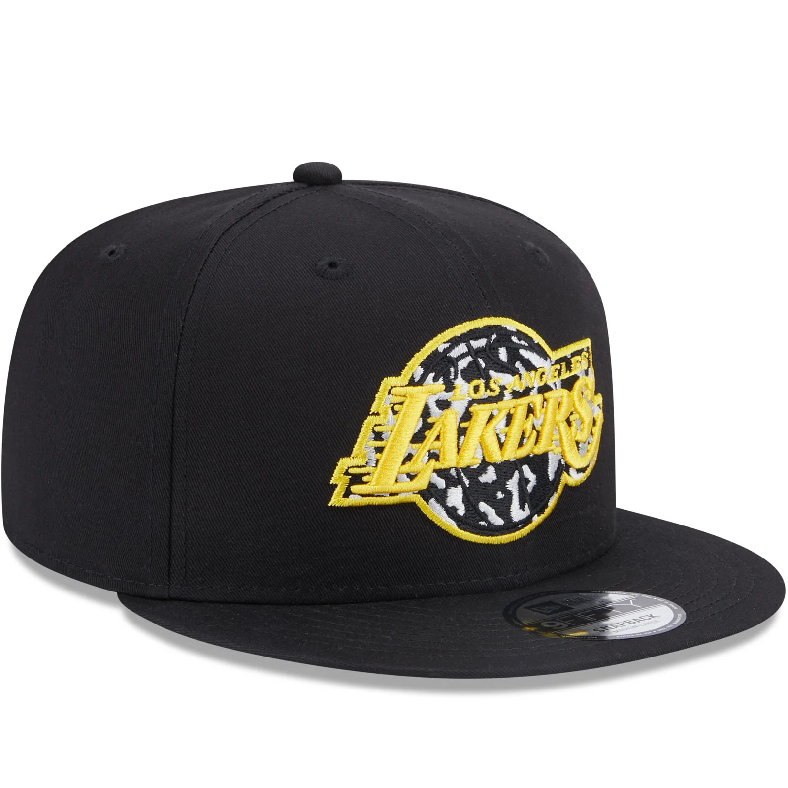 New Era LA Lakers Logo Infill 9FIFTY Fitted Cap - Black - Image 3