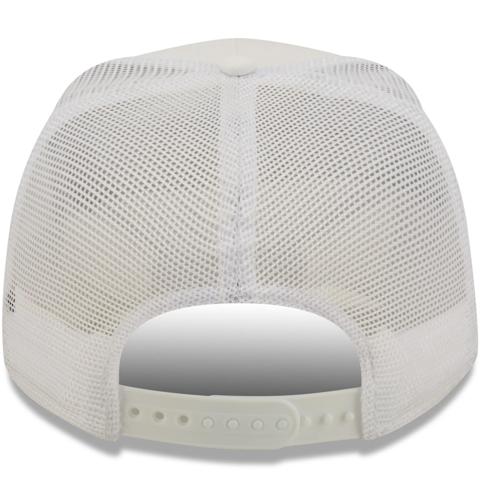 New Era LA Lakers Logo Overlay A-Frame Snapback Trucker Cap - White - Image 2