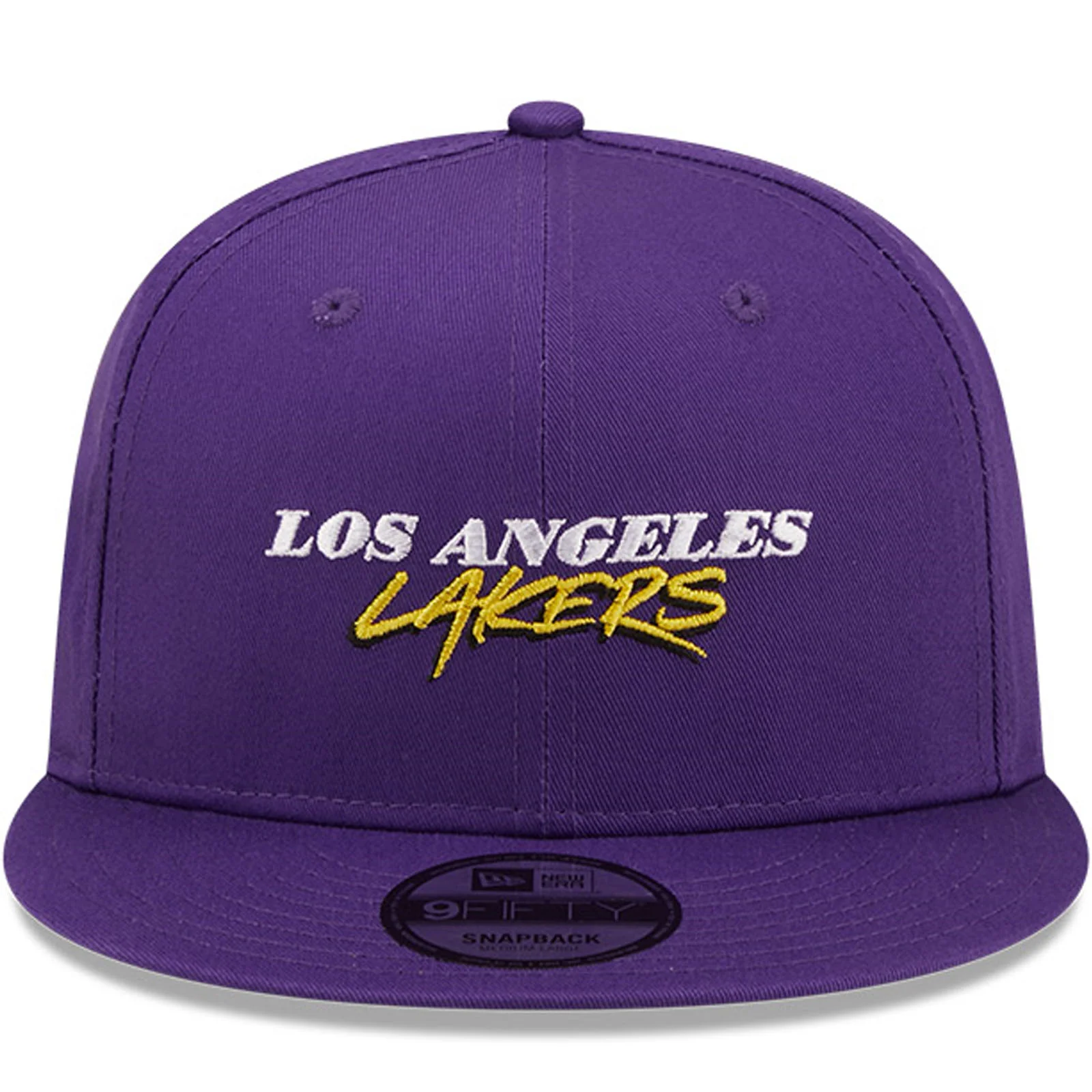 New Era LA Lakers NBA Script Team 9FIFTY Baseball Cap - Purple - Image 4