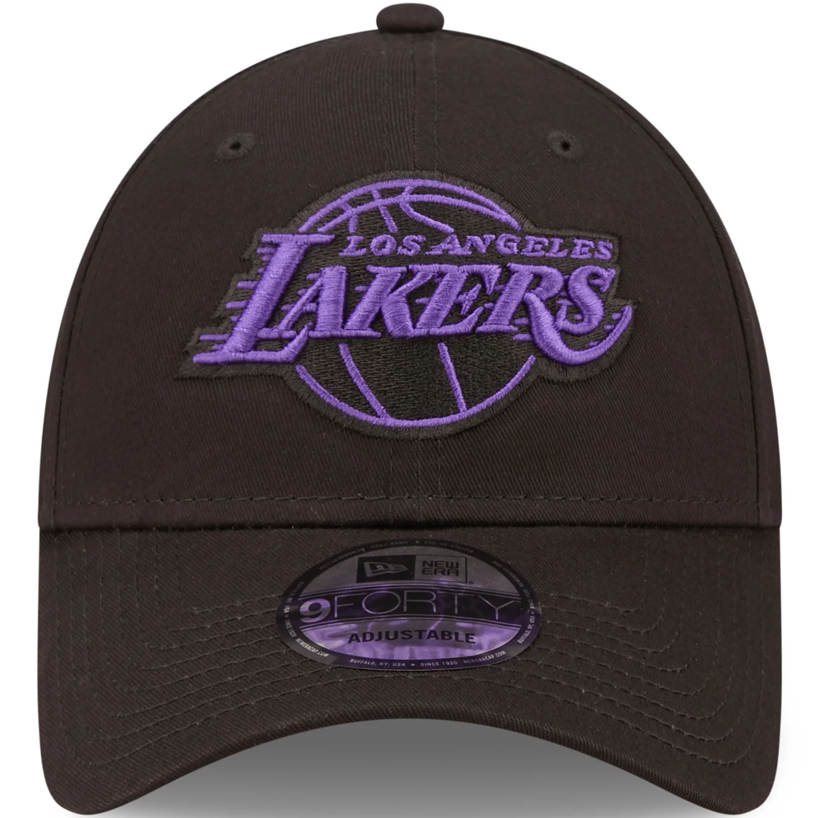 New Era LA Lakers Neon Outline 9FORTY Cap - Black - Image 4