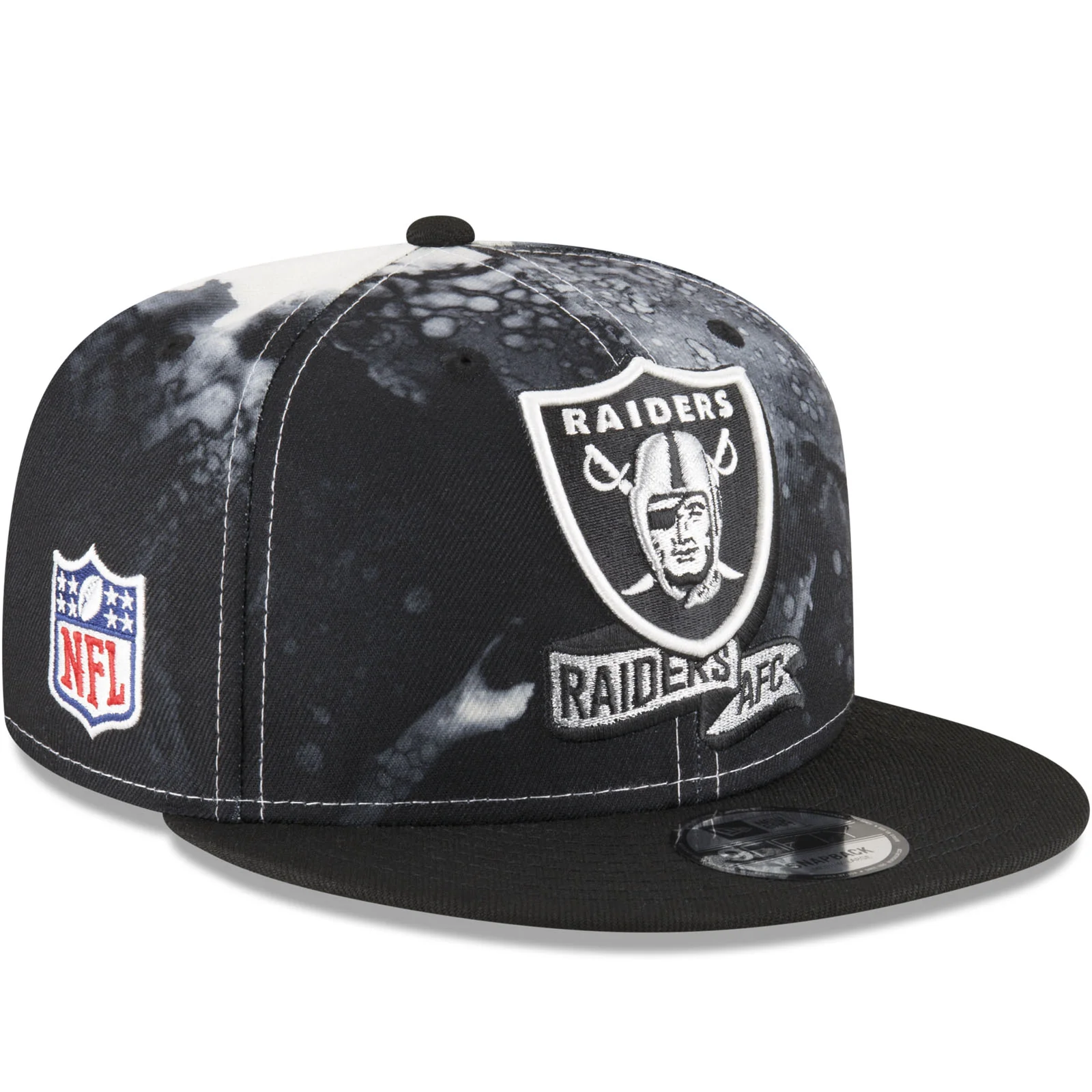 New Era Las Vegas Raiders NFL 2022 Sideline Ink 9FIFTY Baseball Cap - Black - Image 3
