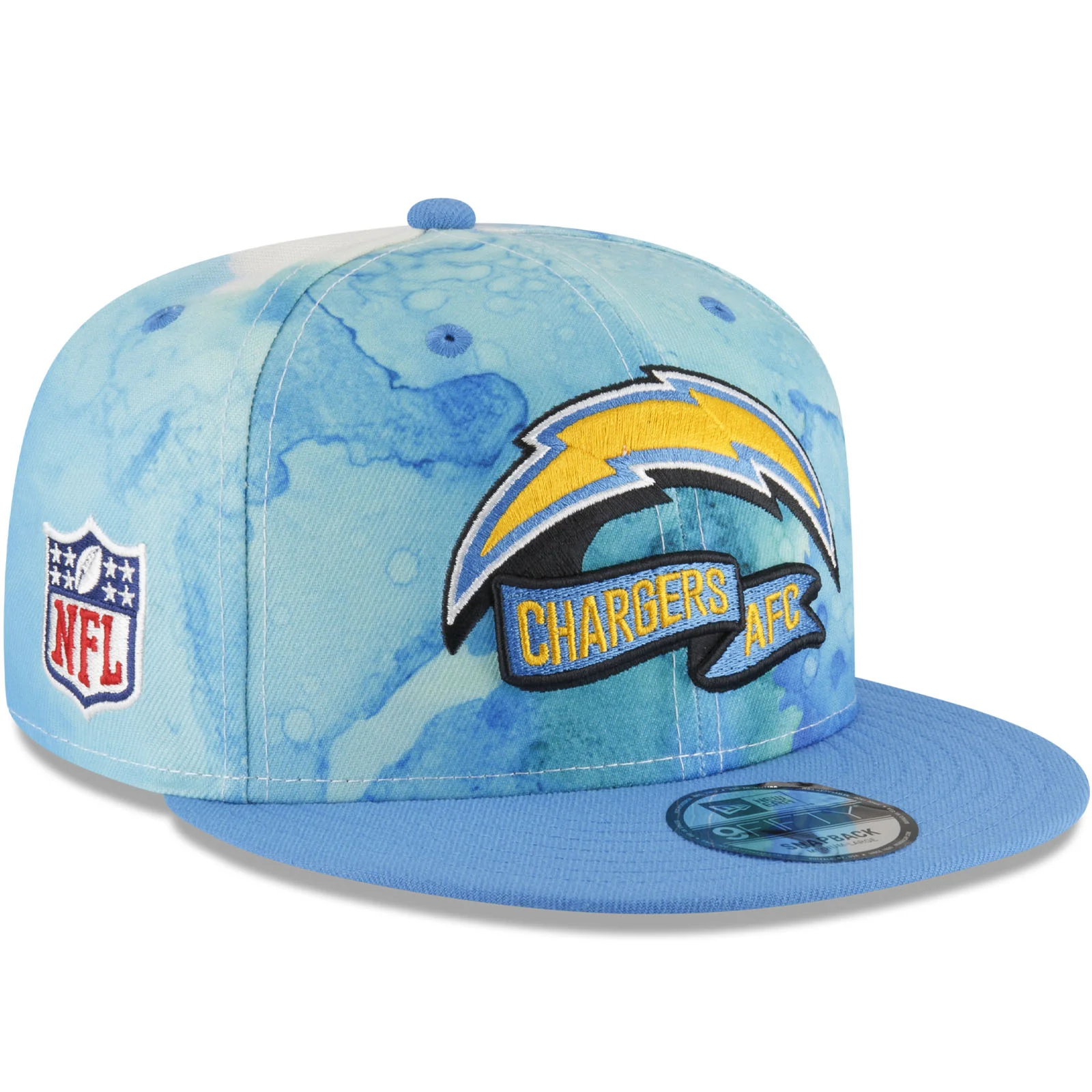 New Era Los Angeles Chargers NFL 2022 Sideline Ink 9FIFTY Baseball Cap - Blue - Image 3