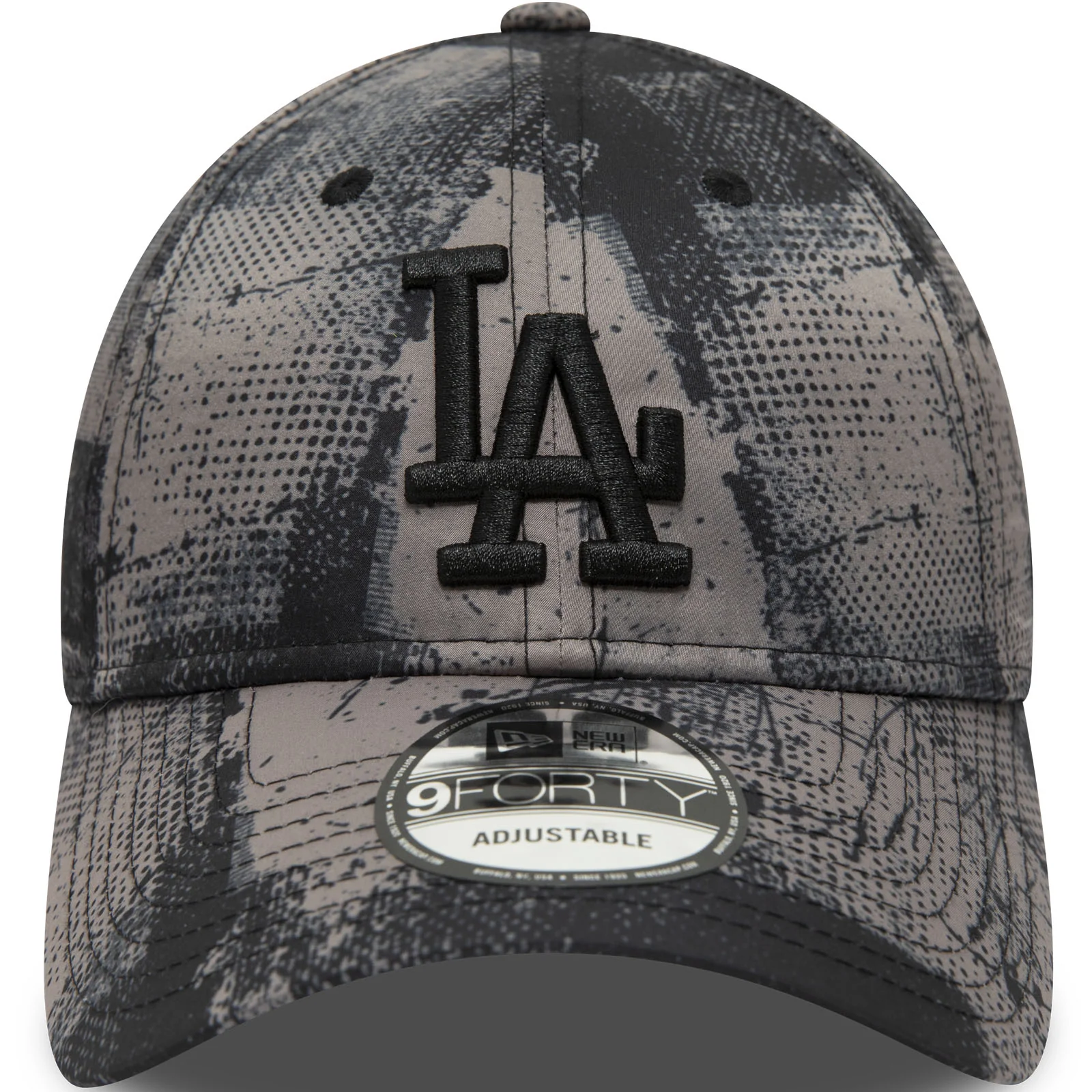 New Era Los Angeles Dodgers Print 9FORTY Baseball Cap - Black - Image 4