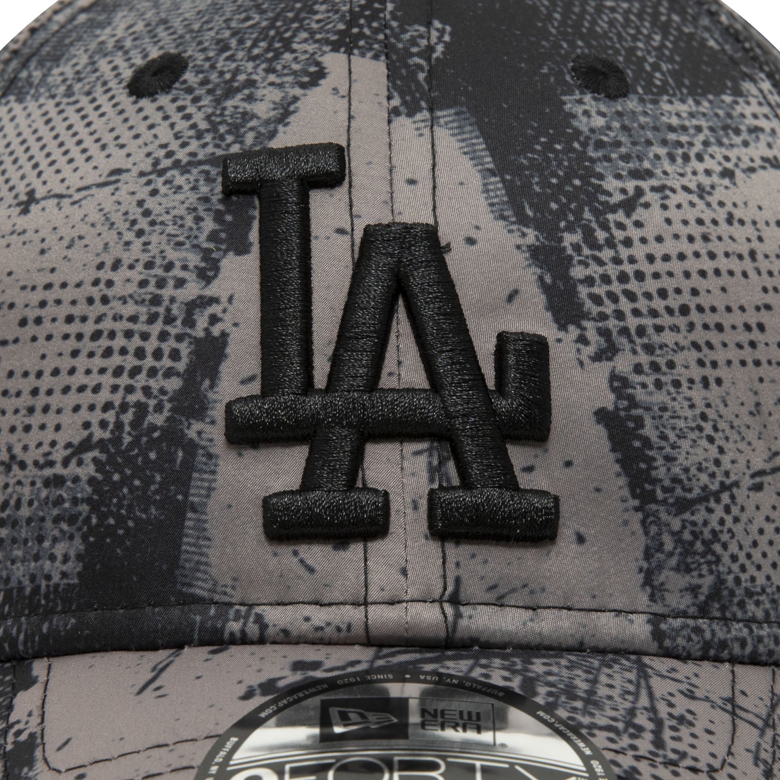 New Era Los Angeles Dodgers Print 9FORTY Baseball Cap - Black - Image 6