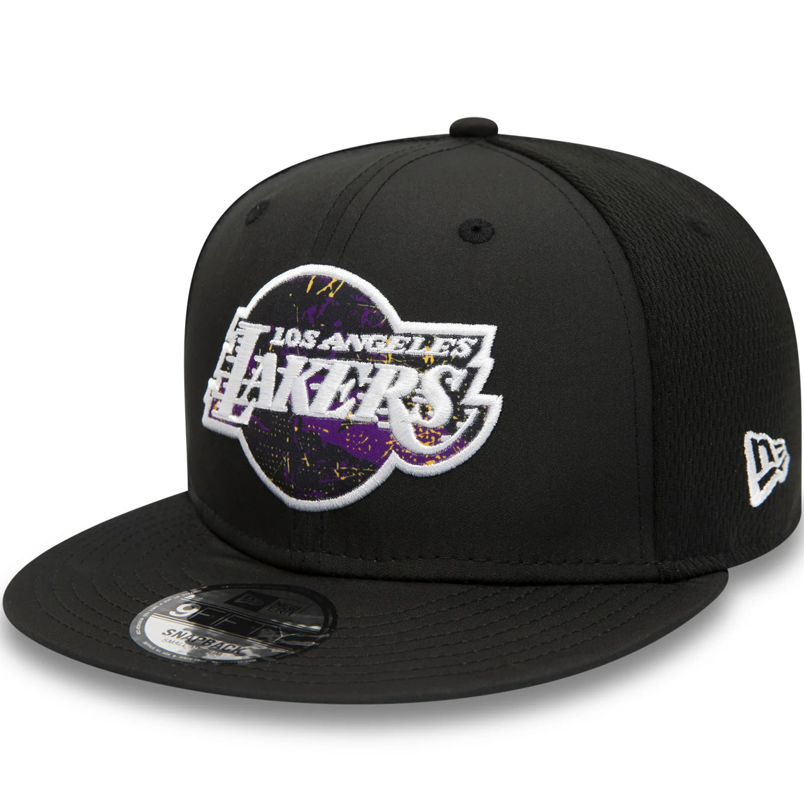 New Era Los Angeles Lakers Print Infill 9FIFTY Snapback Cap - Black