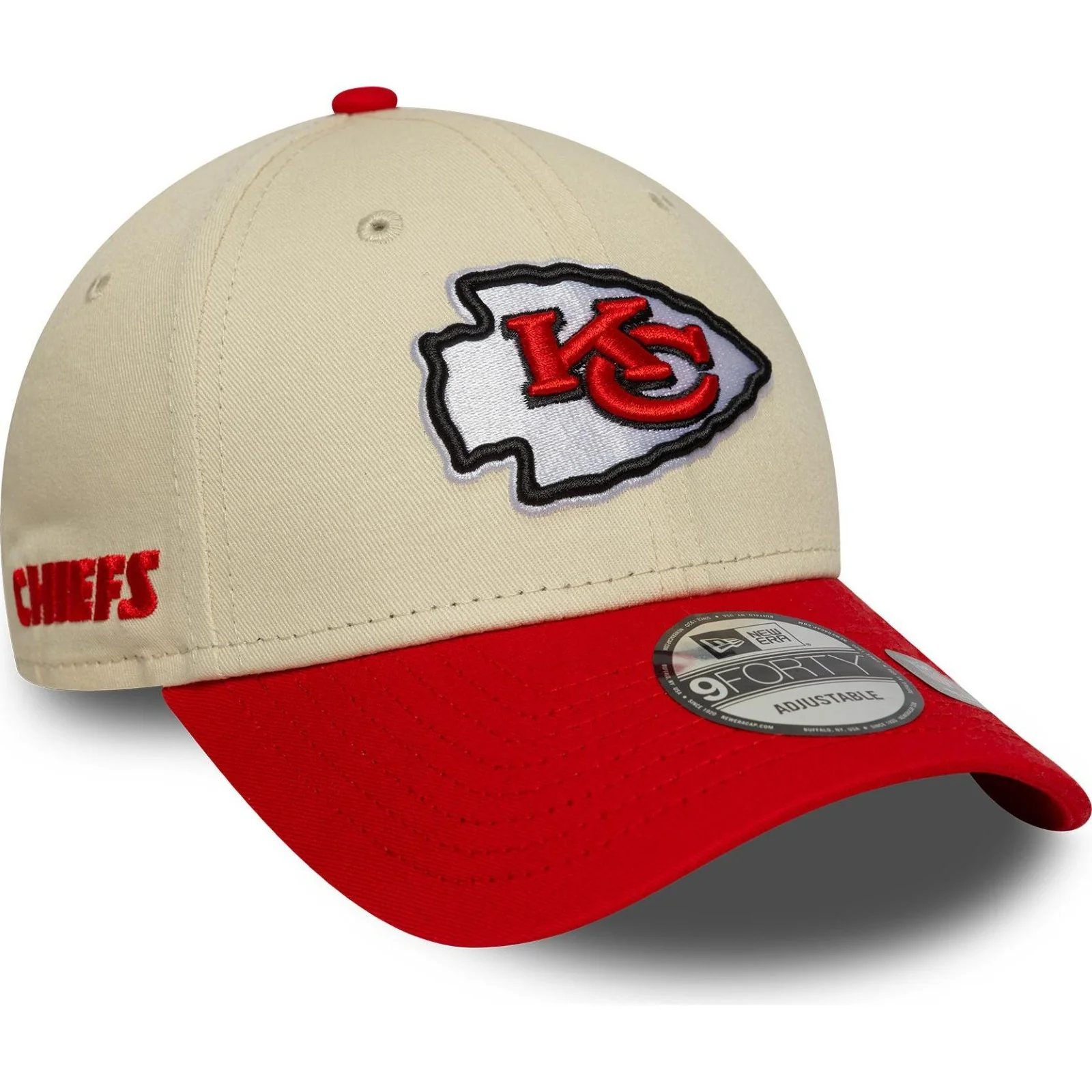 New Era Mens 9FORTY Kansas City Chiefs Baseball Cap - Light Cream - One Size - Image 2