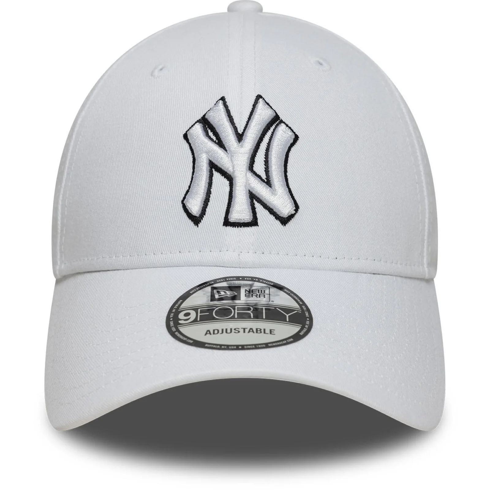 New Era Mens 9FORTY New York Yankees Baseball Cap - White - Image 2