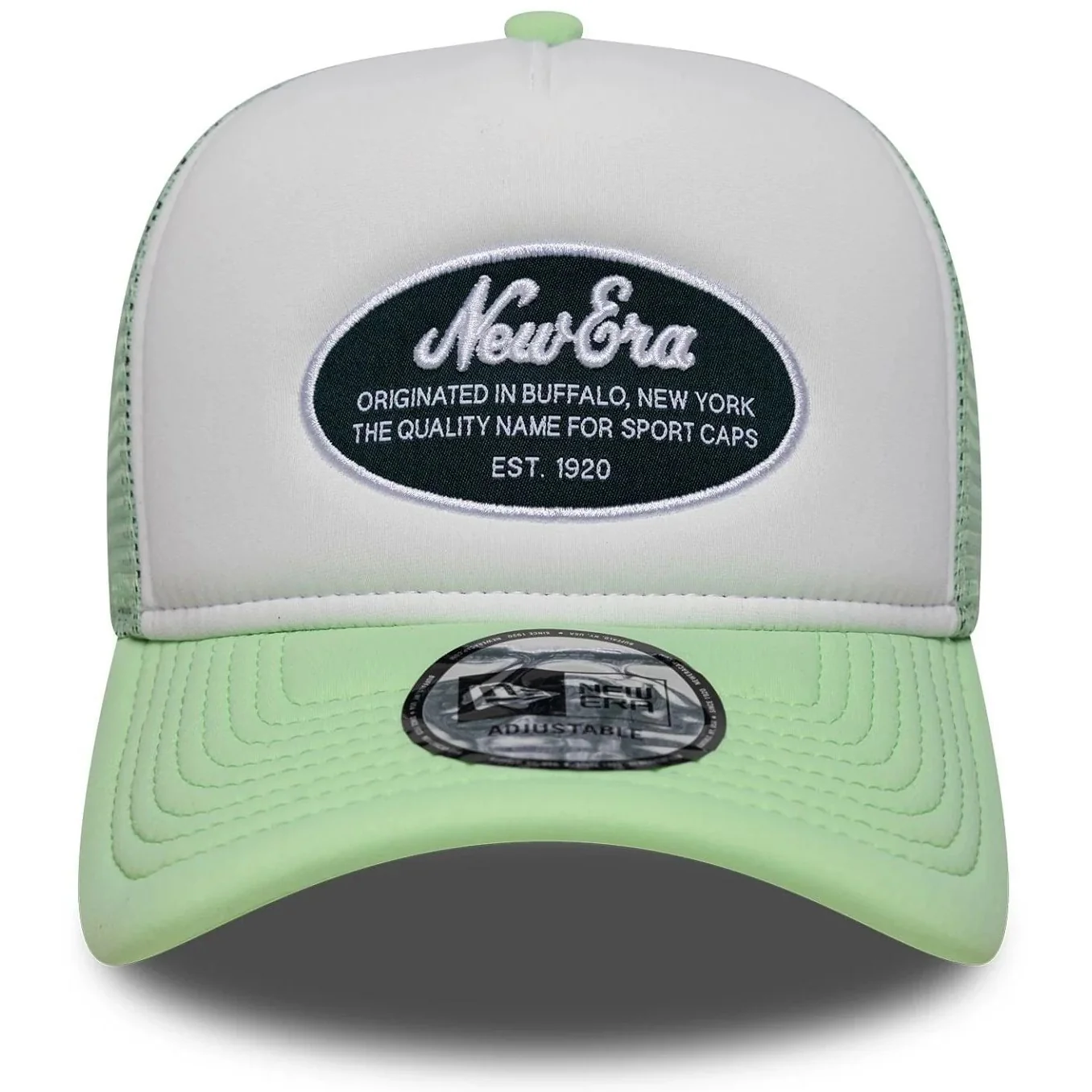 New Era Mens 9FORTY Oval Foam Patch Trucker Cap - Pastel Green - OSFM - Image 2