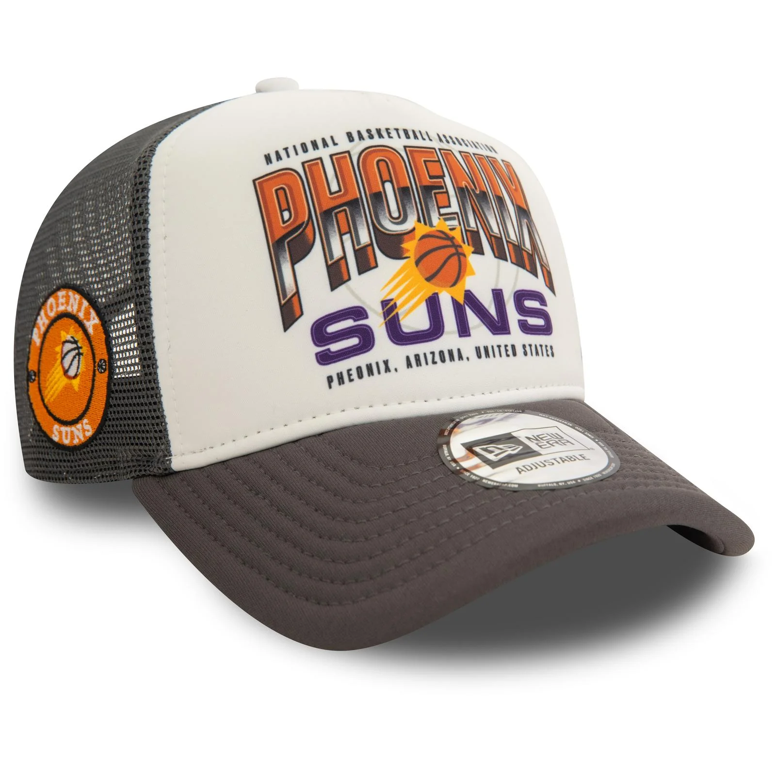 New Era Mens 9FORTY Pheonix Suns Trucker Cap - Dark Grey - Image 2